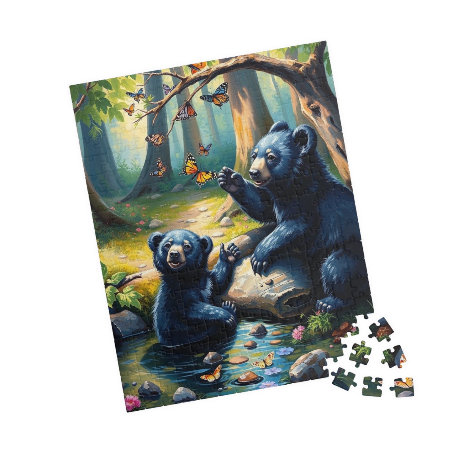 Nature-Inspired Bear Puzzle, Fun Family Activity, Animal Wildlife Themed Gift, Jigsaw Fun, Mindful Moments Puzzle The Puzzle Chest