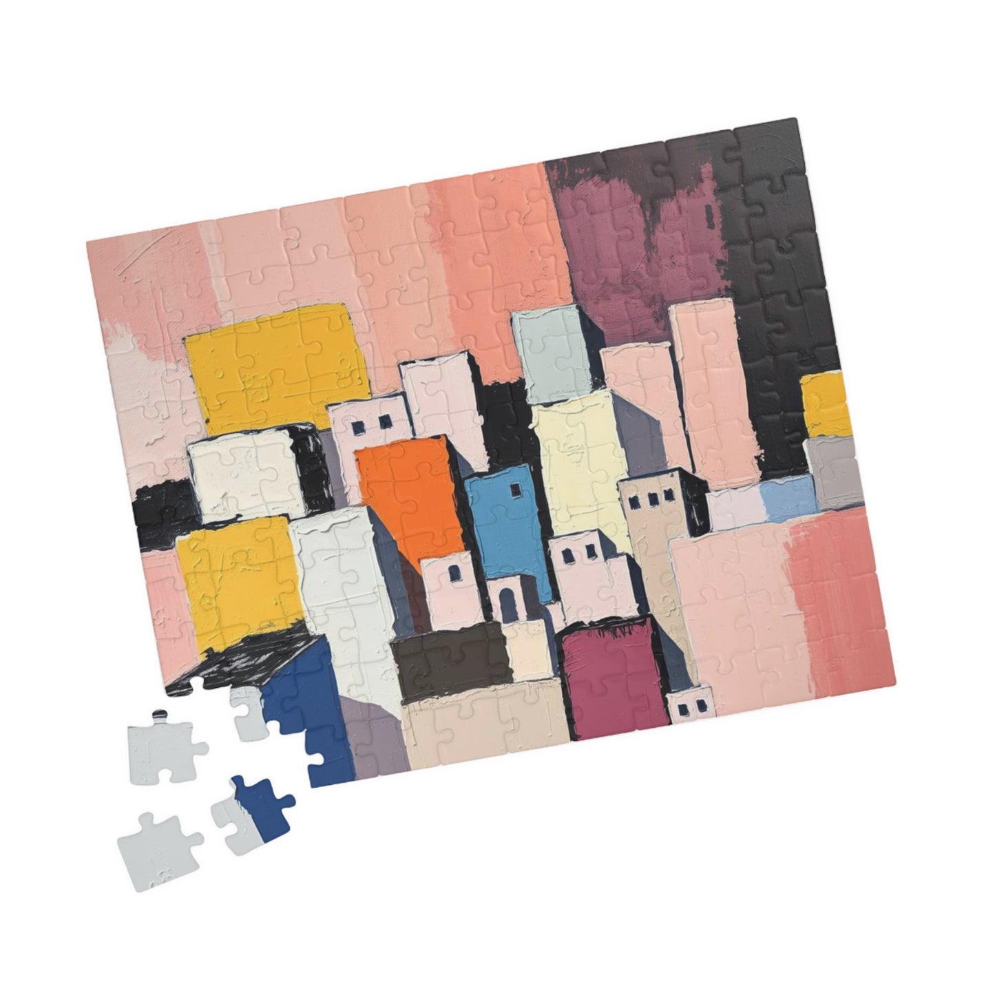 Abstract Cityscape Jigsaw Puzzle - Artistic Puzzle for Relaxation, Home Entertainment, Gift for Adults, Family Fun, Unique Art Experience Puzzle The Puzzle Chest