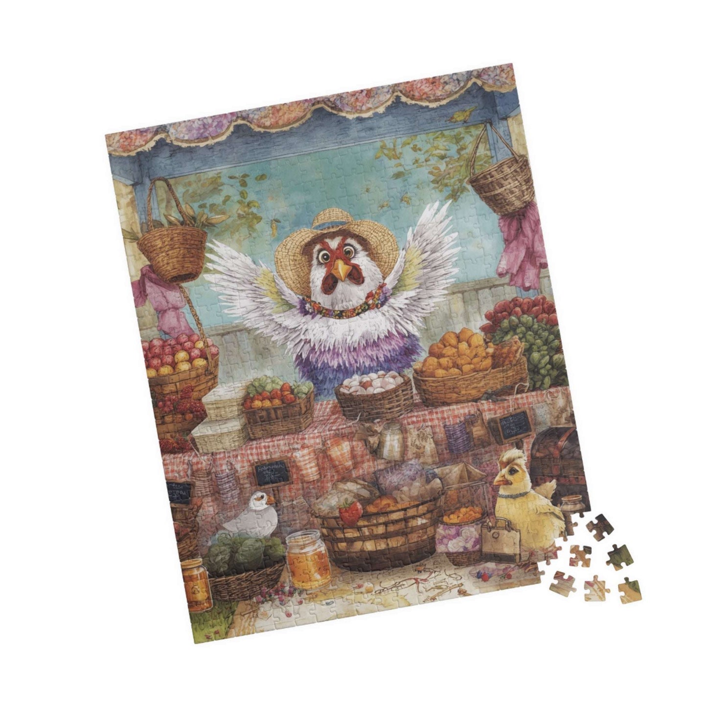 Chicken Farmer Jigsaw Puzzle, Bird Puzzle Ideal for Family Fun, Holiday Birthday Gifts, Game Night, Brain Teaser, Creative Hobby Puzzle The Puzzle Chest