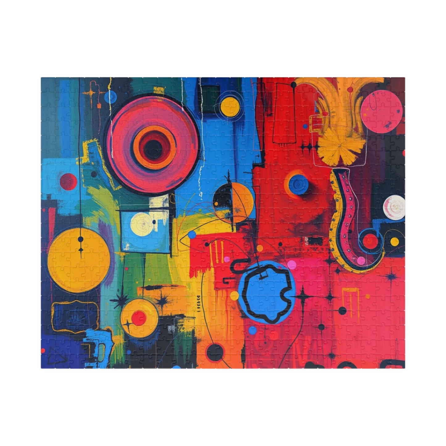 Vibrant Abstract Art Puzzle - Colorful Artwork Jigsaw Puzzle for Adults 520 pcs (Horizontal) Puzzle The Puzzle Chest