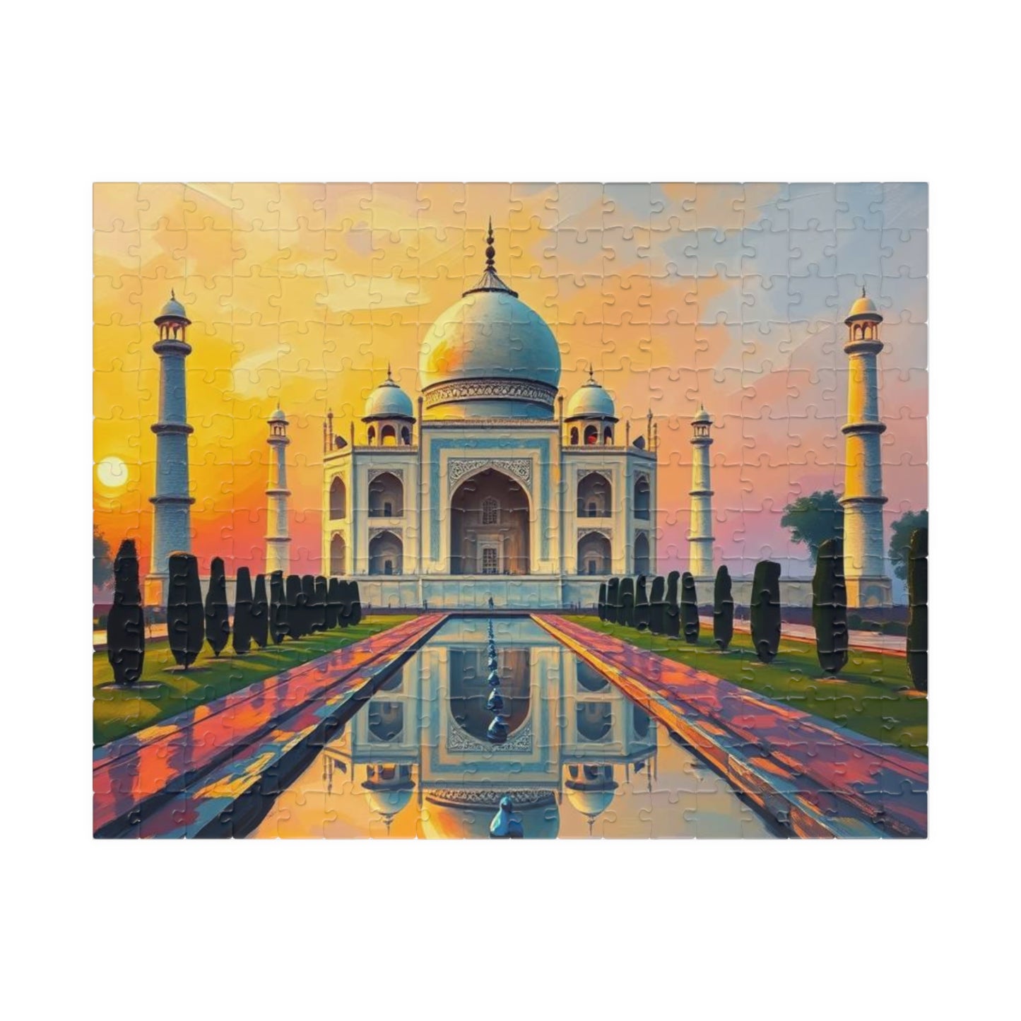 Taj Mahal Puzzle - Religious Monument in India, 100-1000 Piece Puzzle, Faith-Based Historical Puzzle, Landmark Puzzle, Muslim Art Gift 252 pcs (Horizontal) Puzzle The Puzzle Chest