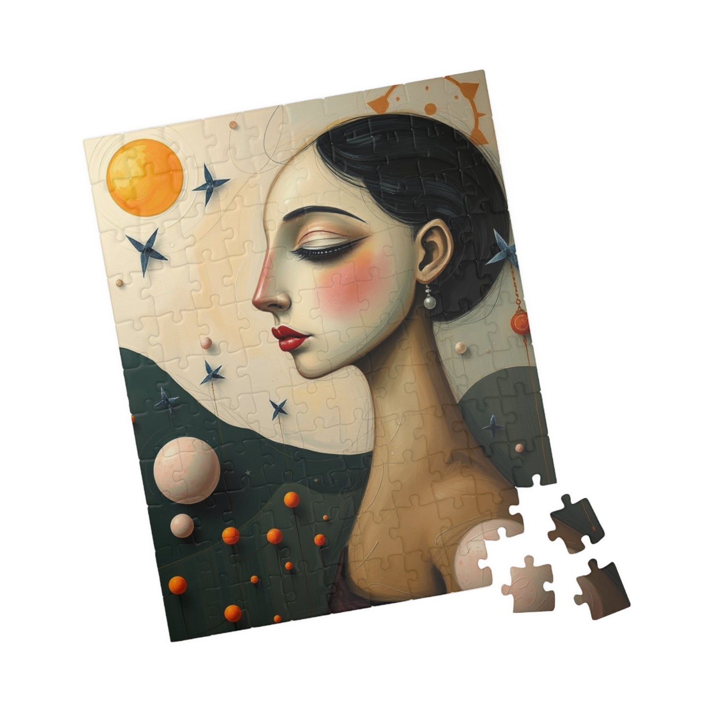 Artistic Portrait Jigsaw Puzzle - Surreal Home Entertainment, Relaxation Activity, Gift for Art Lovers, Mindfulness Activity, Family Fun Puzzle The Puzzle Chest