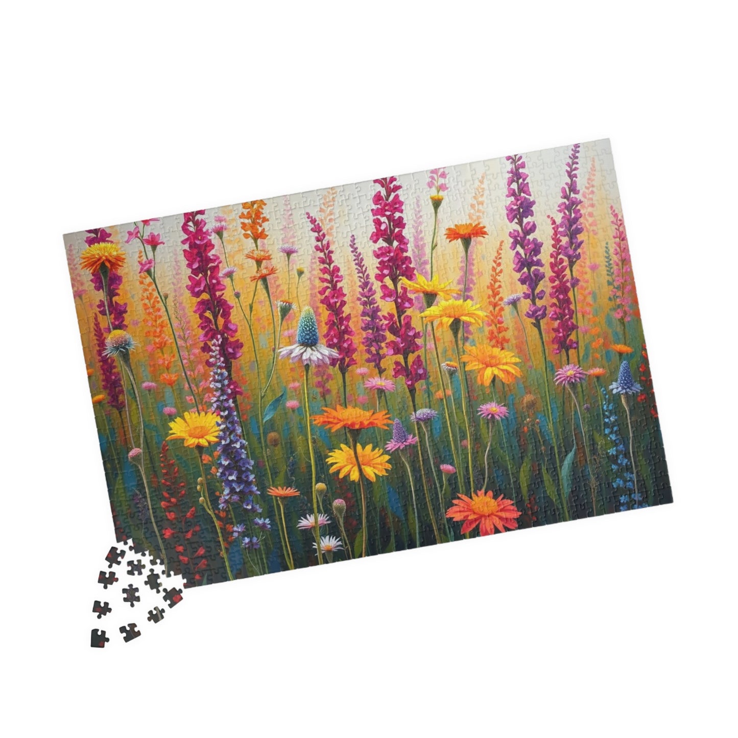 Floral Serenity Puzzle, Jigsaw Puzzle Game for Home Entertainment, Gift for Nature Lovers, Family Night, Mindfulness Activity, Brain Teaser Puzzle The Puzzle Chest