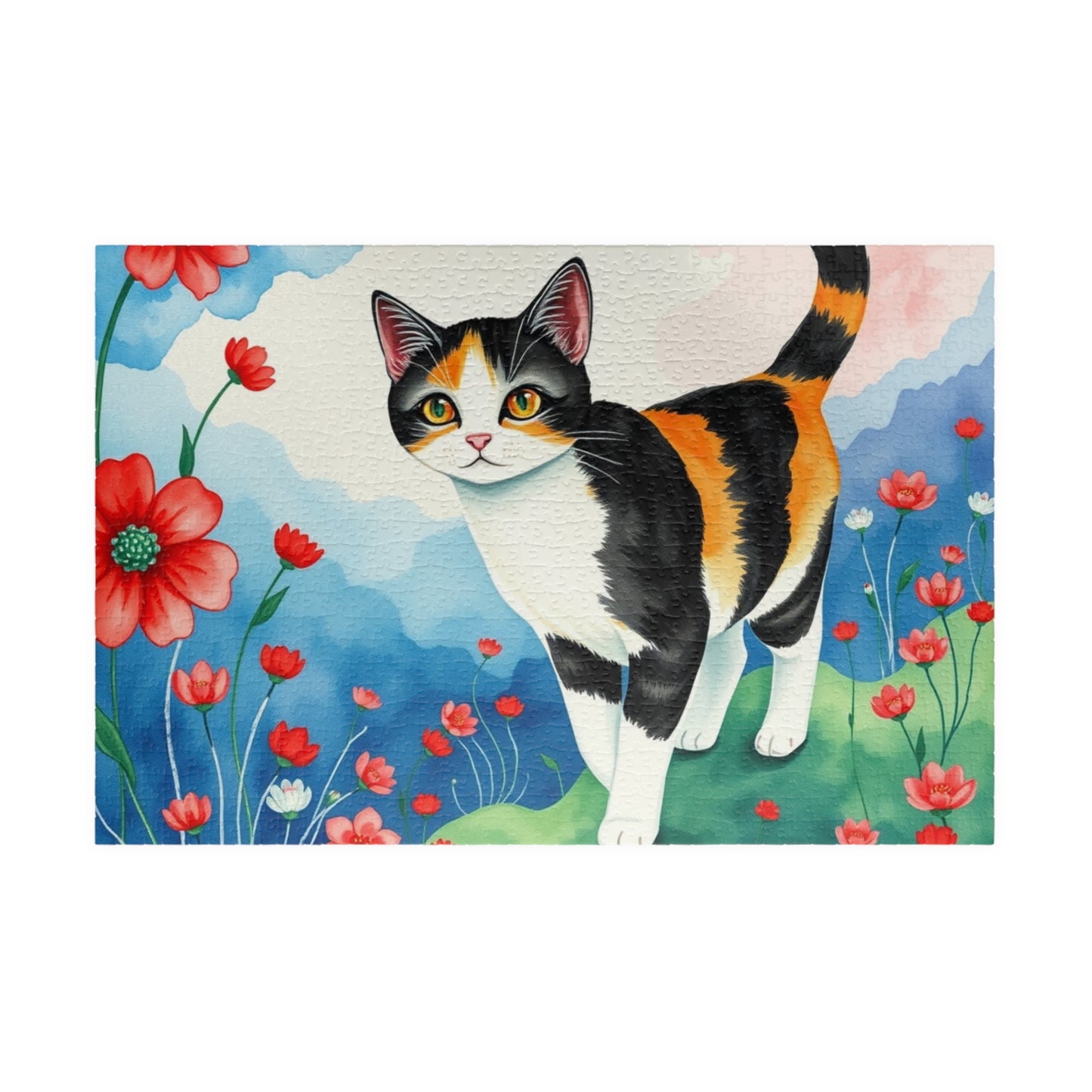 Whimsical Cat Puzzle, Cat Lover's Gift, Art Puzzle, Family Game Night, Indoor Activity, Cat Art Decoration 1014 pcs (Horizontal) Puzzle The Puzzle Chest