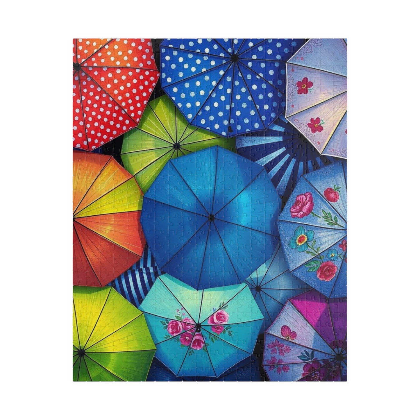 Chaotic Umbrella Puzzle Jigsaw Game - Vibrant Collage Design, Family Bonding Time, Mental Workout, Unique Gift for Friends 520 pcs (Vertical) Puzzle The Puzzle Chest