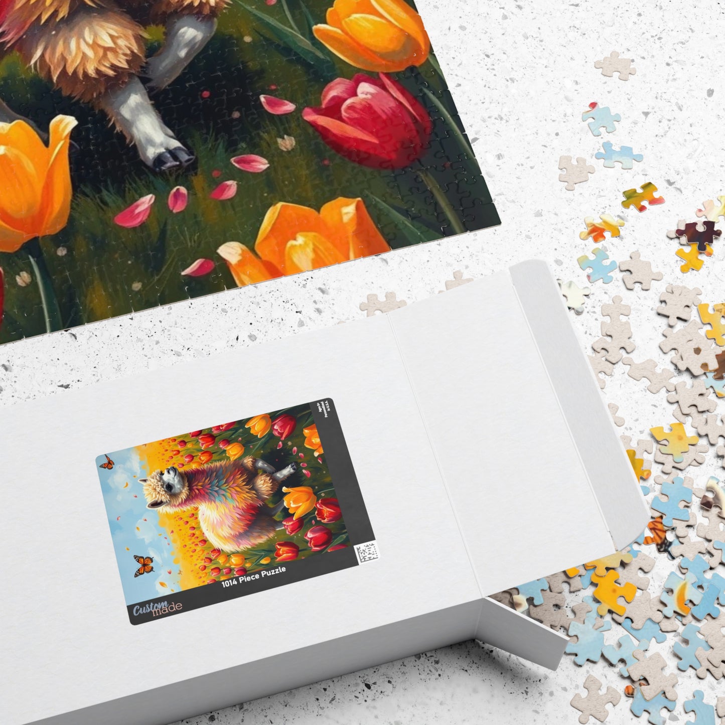 Colorful Llama Jigsaw Puzzle, Flower Nature Theme Adult Game, Fun Family Activity, Ideal Animal Lover Gift, Home Entertainment Mindful Hobby Puzzle The Puzzle Chest