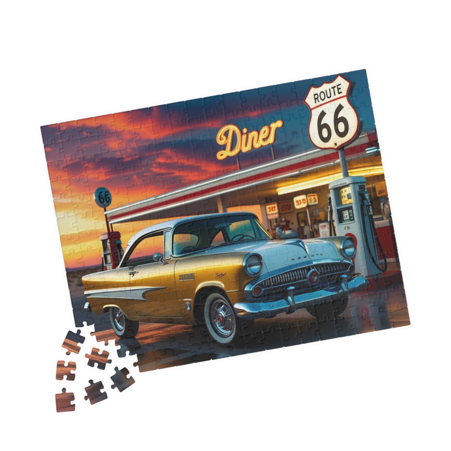 Vintage Car Puzzle - Classic 1959 Adventurer, Nostalgic Auto Scene Puzzle The Puzzle Chest