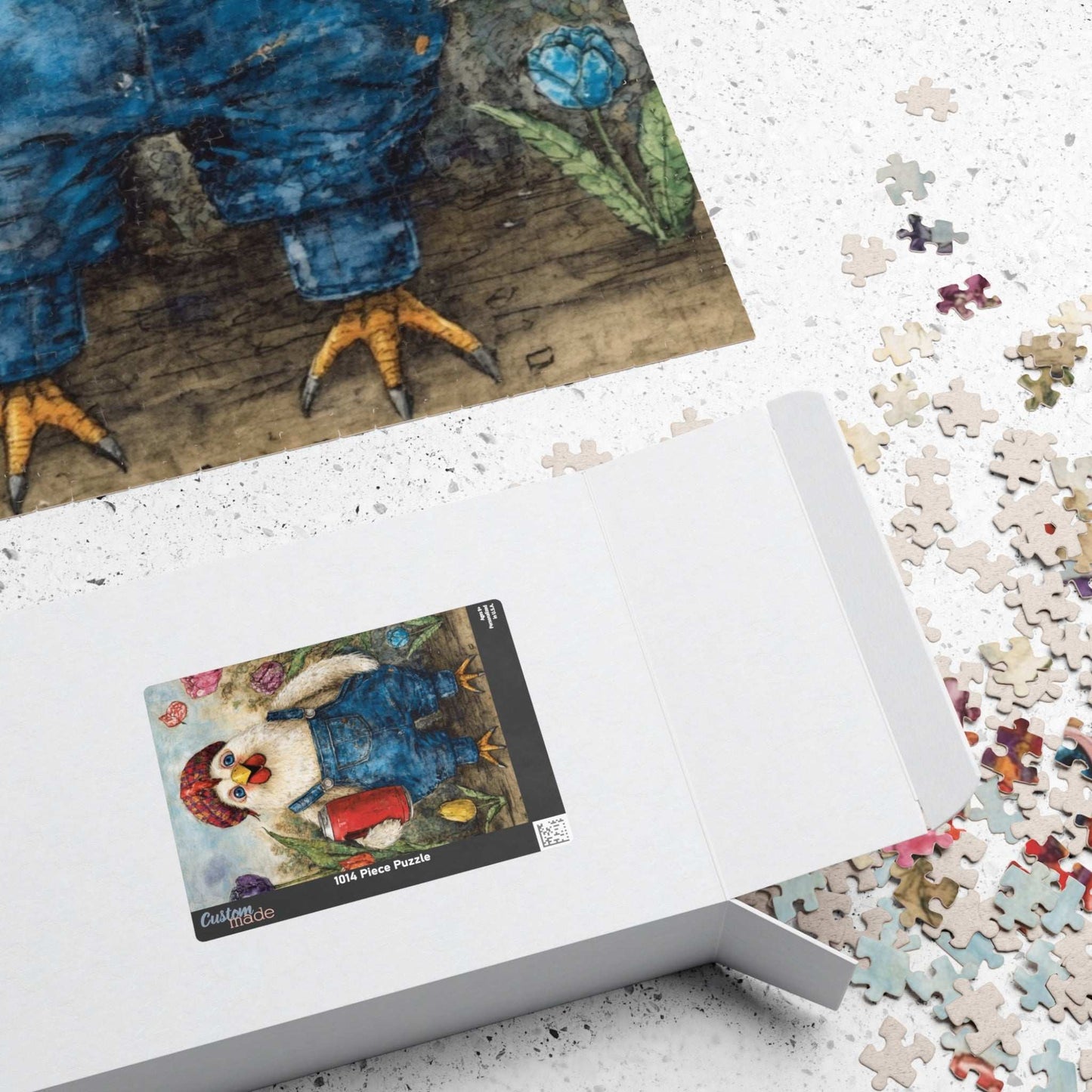 Chicken Gardener Jigsaw Puzzle, Cartoon Bird Puzzle Ideal for Fun Family Activity, Gift, Game Night, Farm Animal Puzzle Lover, Brain Teaser Puzzle The Puzzle Chest