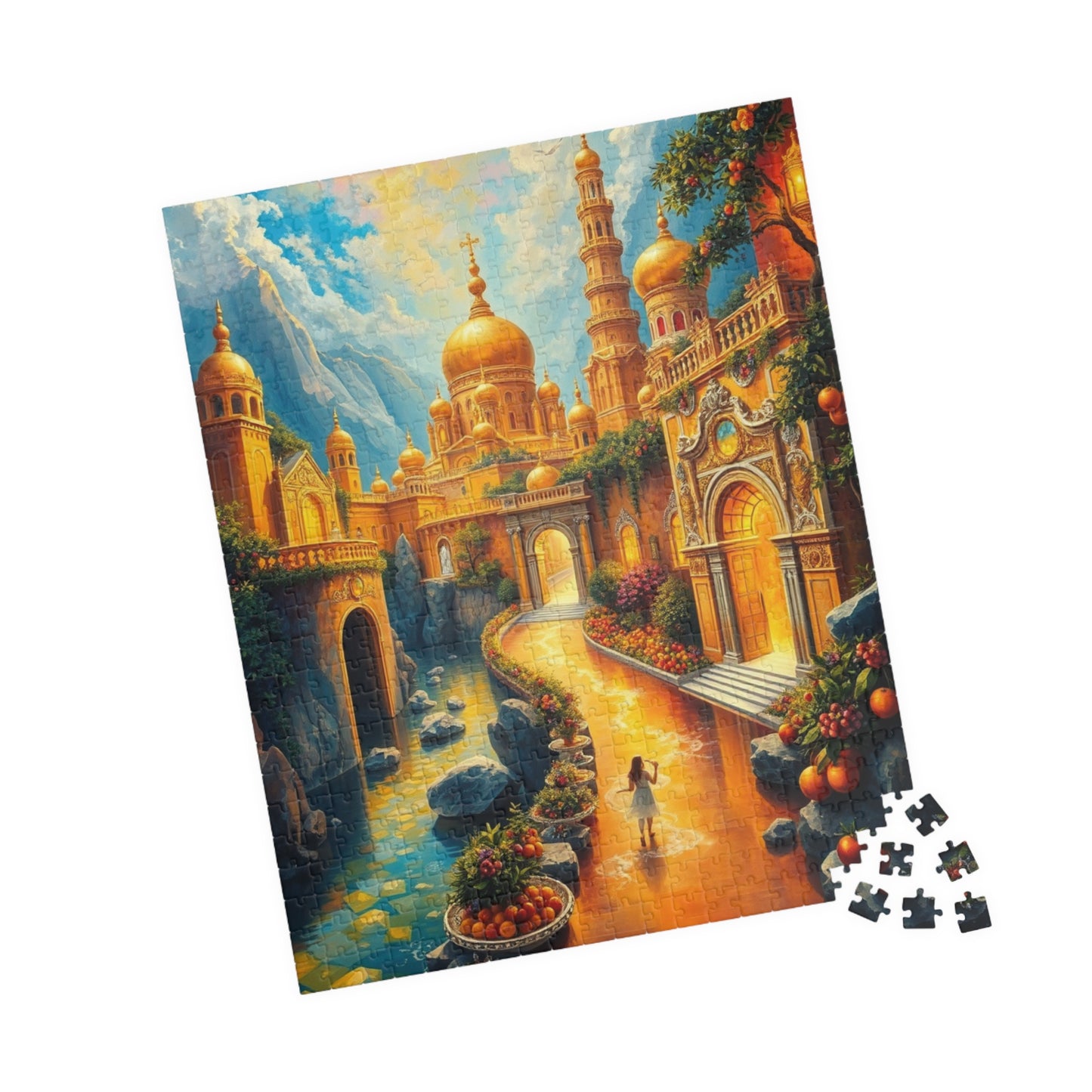 New Jerusalem Jigsaw Puzzle, Shining City of Gold and Crystal, Faith-Based Tabletop Game, Religious Theme, Mindfulness Activity, Giftable Puzzle The Puzzle Chest