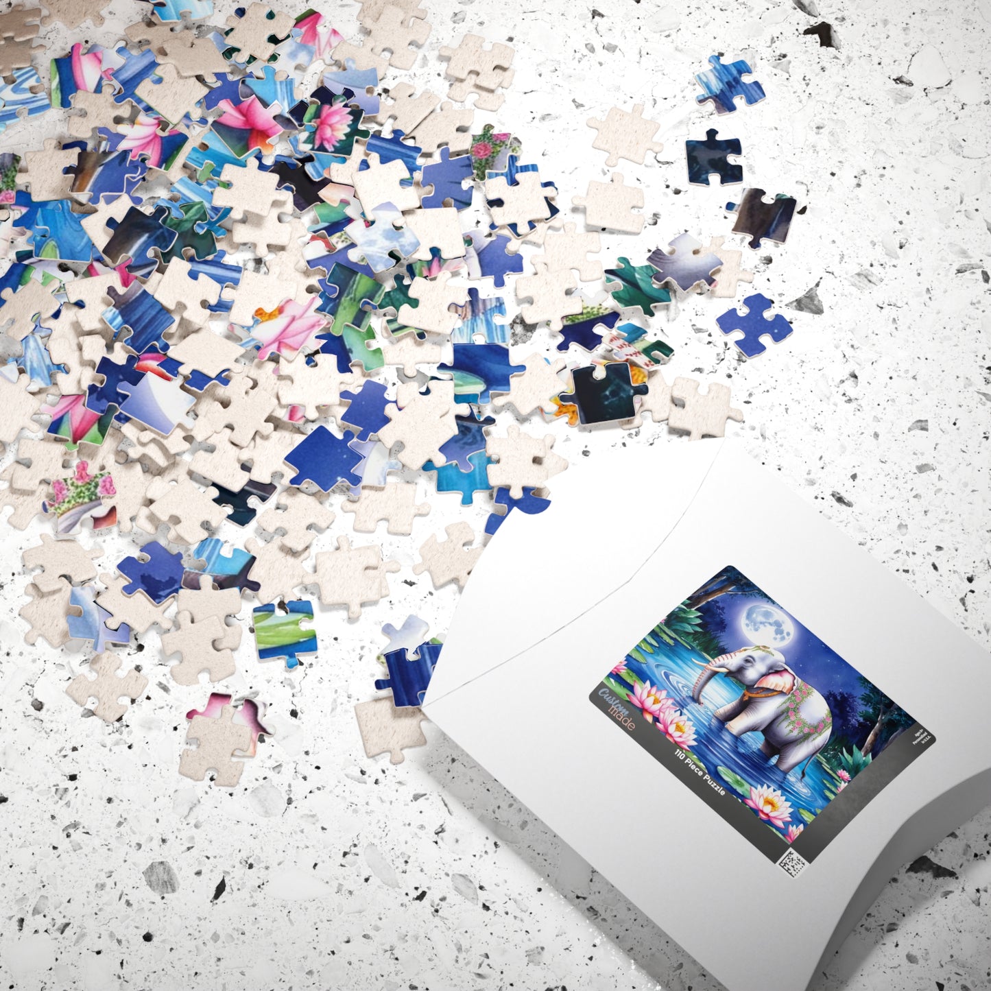 Serene Elephant Puzzle, Jigsaw Game for Puzzle Loving Adults, Mindfulness Gift for Friend, Nature Lover's Fun, Home Entertainment Puzzle The Puzzle Chest