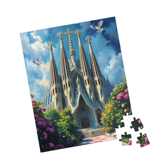 Sagrada Familia Puzzle - Barcelona Spain Landmark, Gaudi Architecture Monument 110 pcs (Vertical) Puzzle The Puzzle Chest