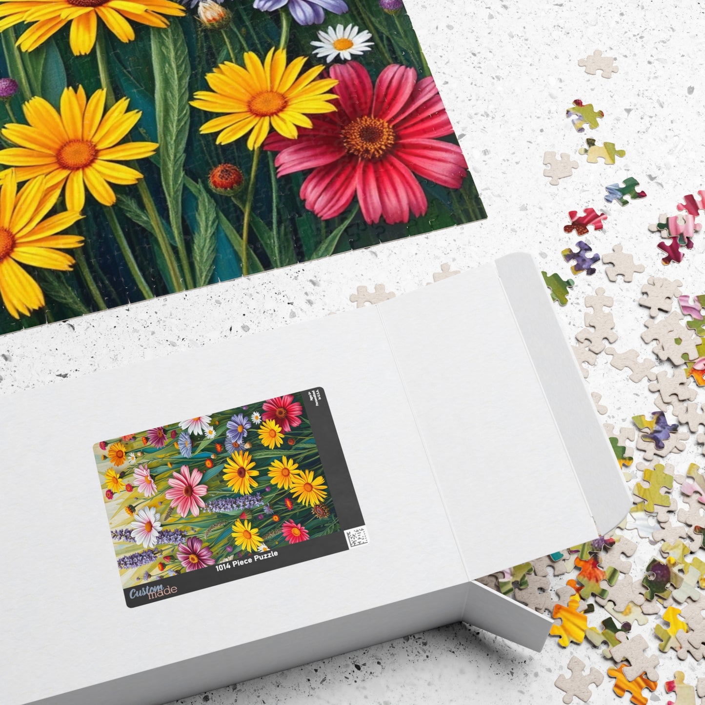 Floral Puzzle, Colorful Flower Jigsaw, Nature-Themed Family Game Puzzle The Puzzle Chest