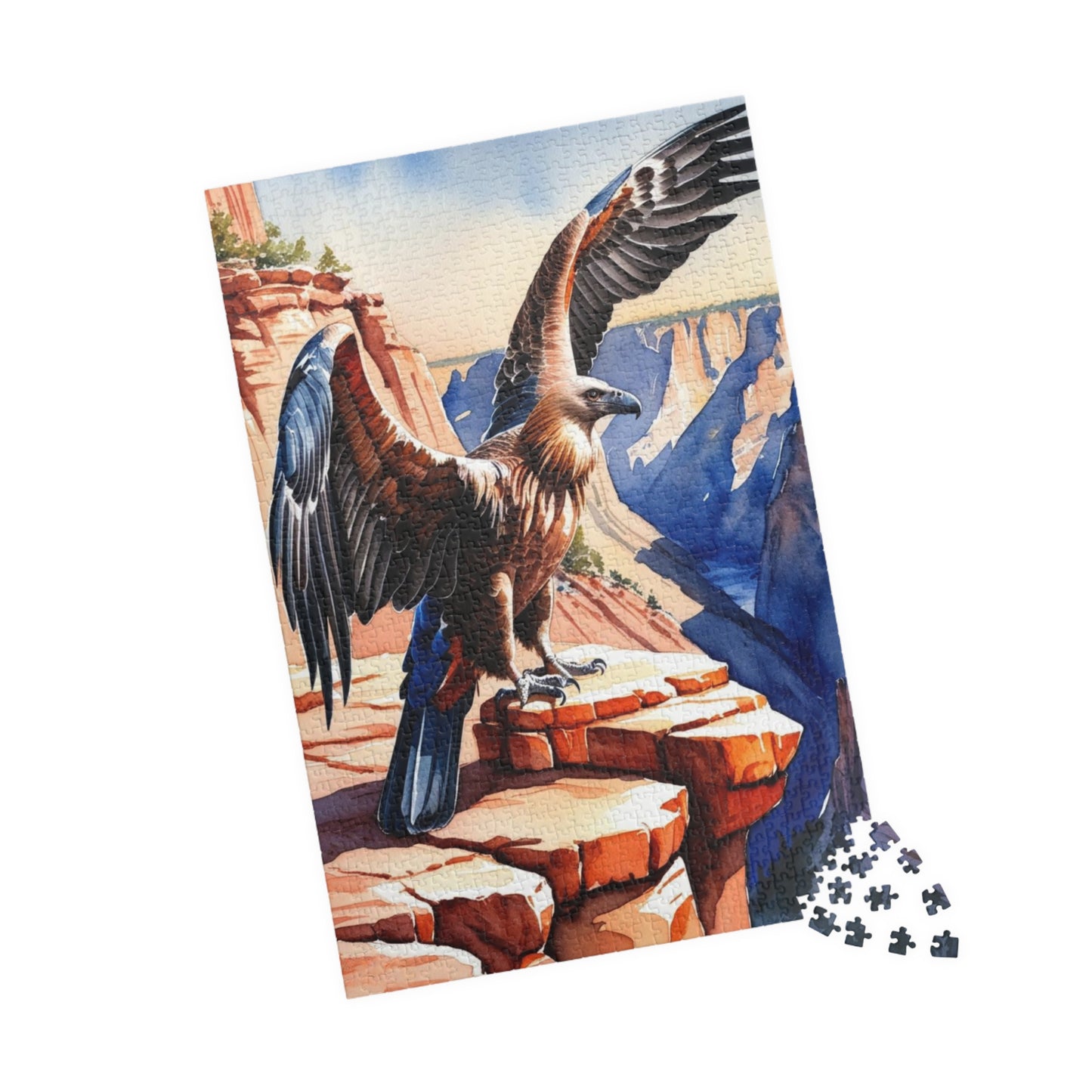 Puzzle - Golden Eagle Canyon Jigsaw Puzzle, 110/252/520/1014 Pieces, Wildlife Lover Gift, Nature Scene Art, Brain Teaser Game, Relaxing Puzzle The Puzzle Chest