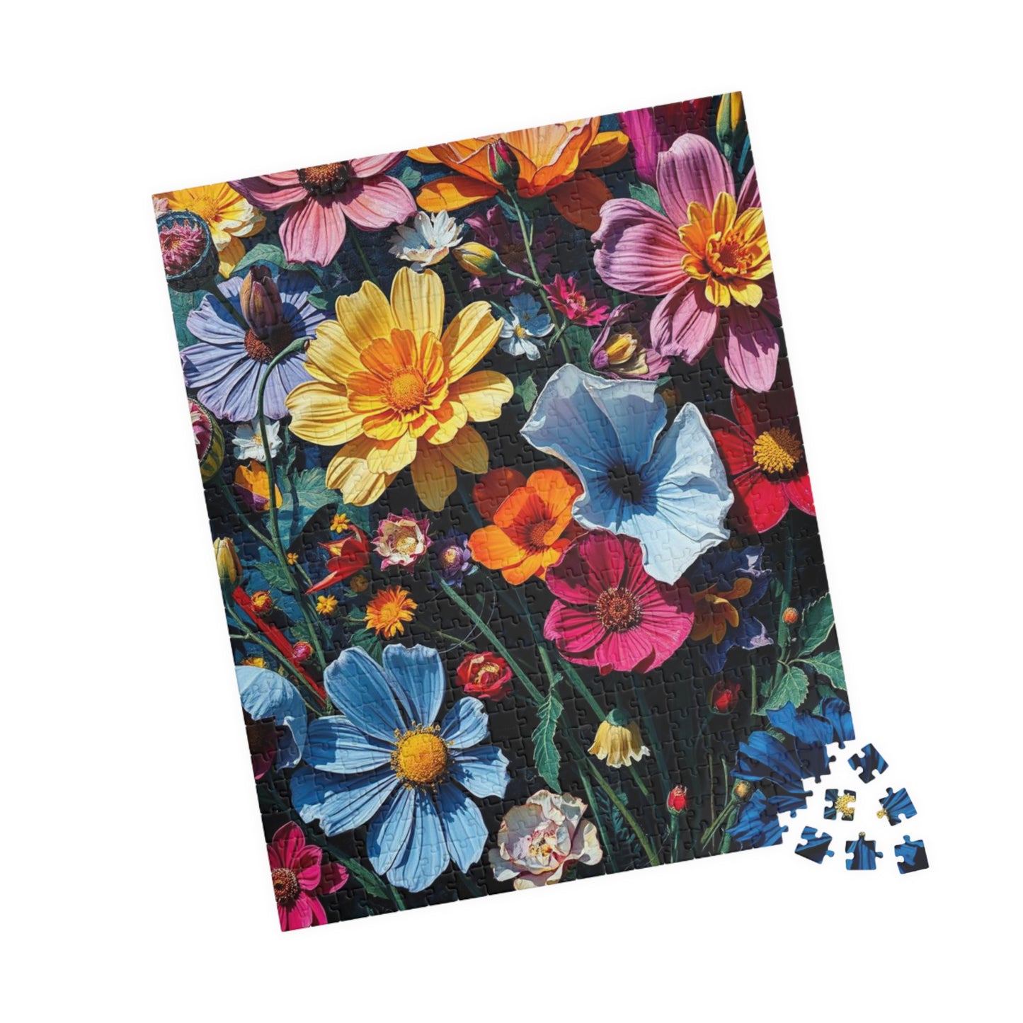 Floral Jigsaw Puzzle, Colorful Flower Game, Friend Gift for Garden Lover, Family Game Night, Home Entertainment Brain Teaser Puzzle The Puzzle Chest