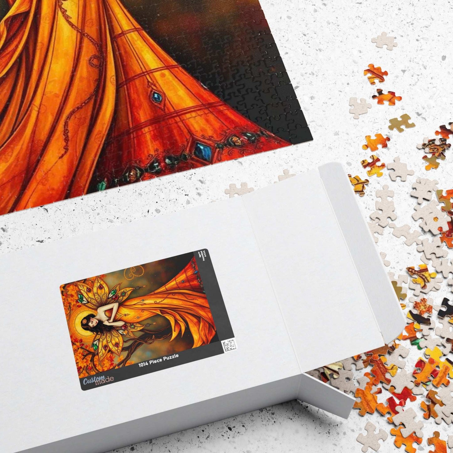Bejeweled Autumn Fairy Jigsaw Puzzle, Mythical Fantasy Art, 110-1014 Pieces, Enchanting Unique Gift for Puzzle Lover, Family Fun Activity Puzzle The Puzzle Chest