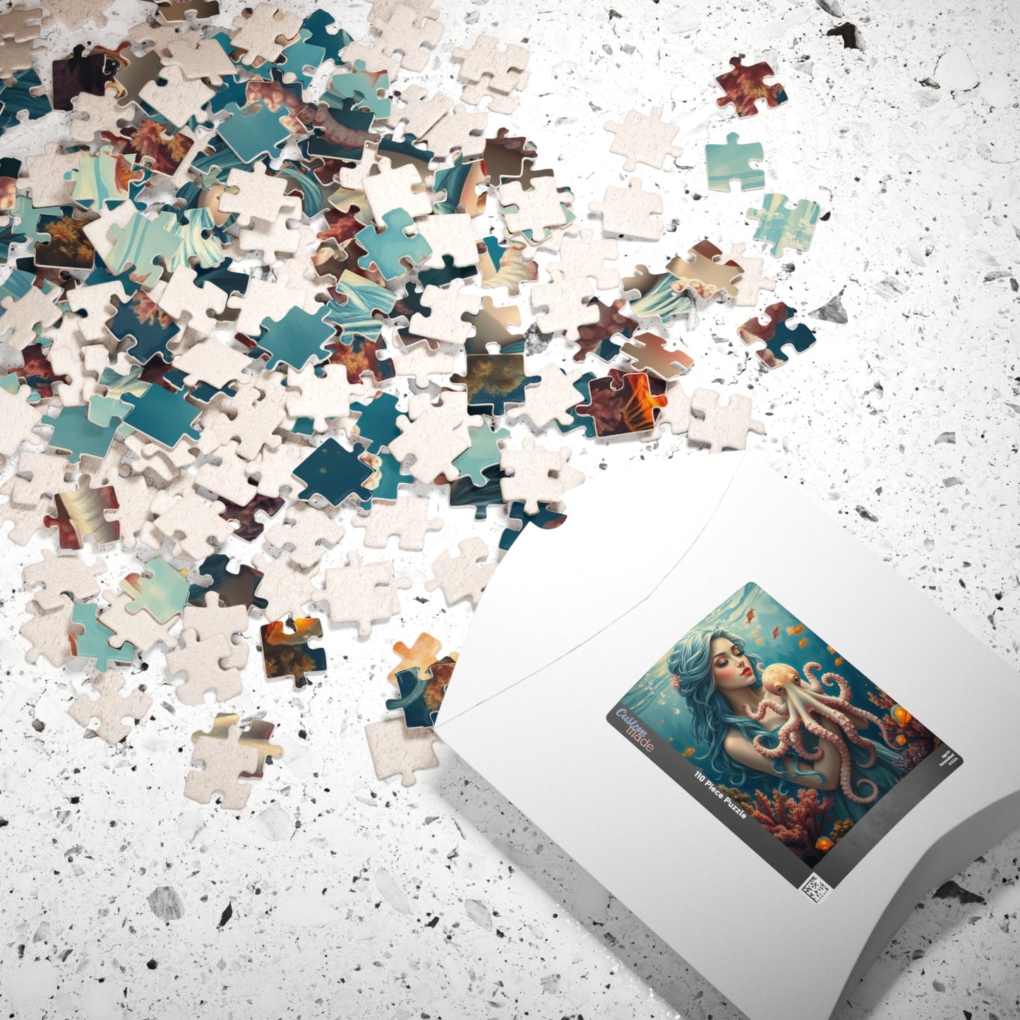 Mermaid and Octopus Puzzle | Art Puzzle for Sea Lovers, Unique Gift for Ocean Enthusiast and Friend, Fun Family Activity, Home Entertainment