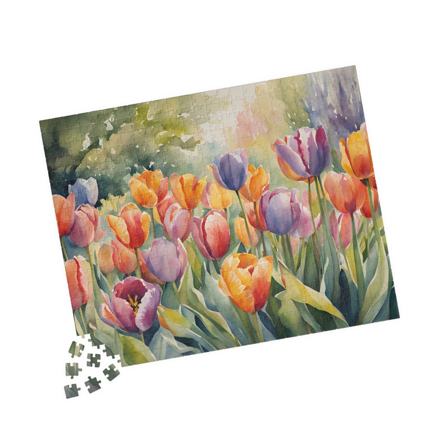 Colorful Flowers Jigsaw Puzzle, 110-1014 Piece Whimsical Tulip Art Botanical Tabletop Game for Quiet Family Time Activity, Puzzle Lover Gift Puzzle The Puzzle Chest