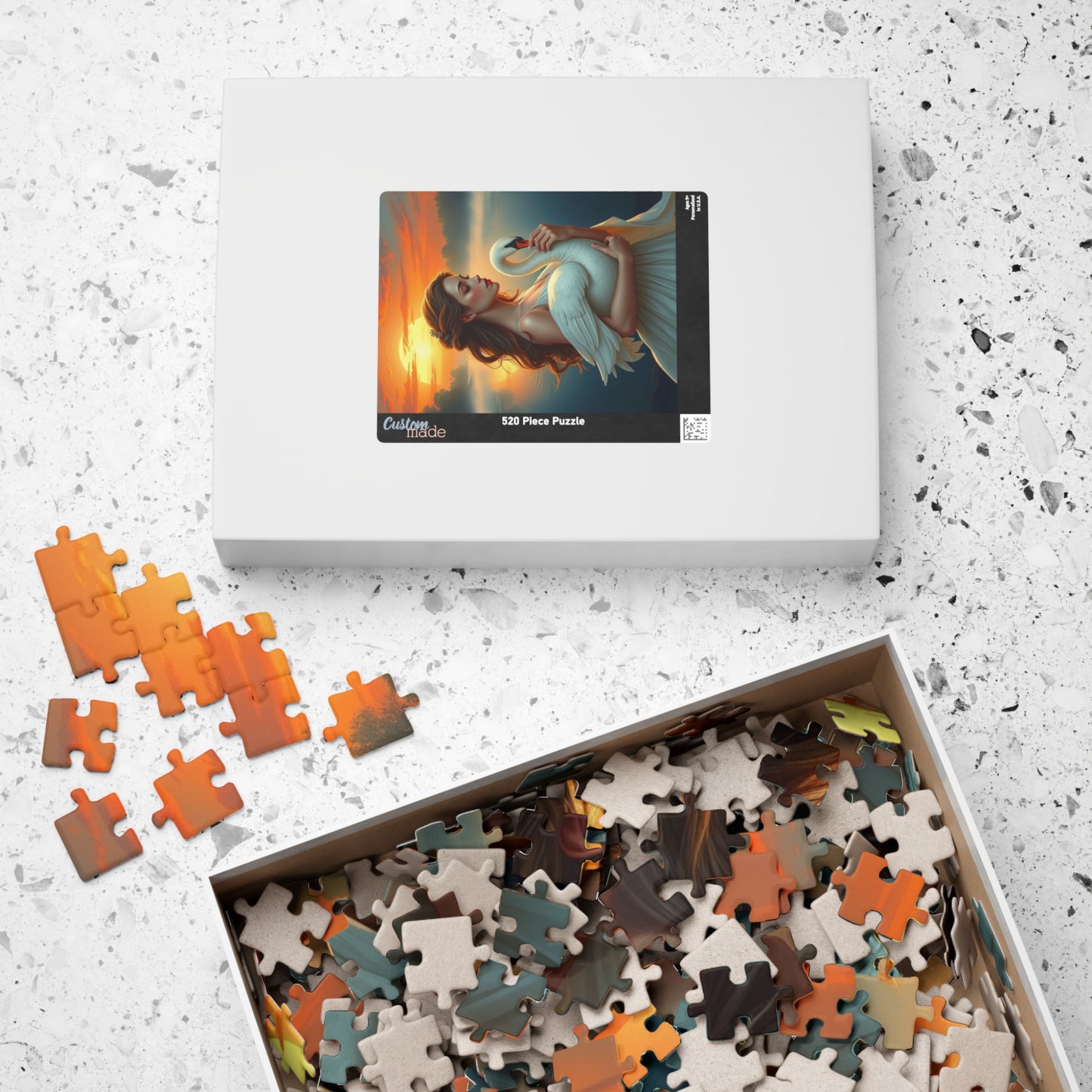 Elegant Swan Puzzle - 110, 252, 520, 1014-Piece, Perfect for Family Game Night, Gift for Puzzle Lovers, Home Entertainment, Art Lover's Gift Puzzle The Puzzle Chest
