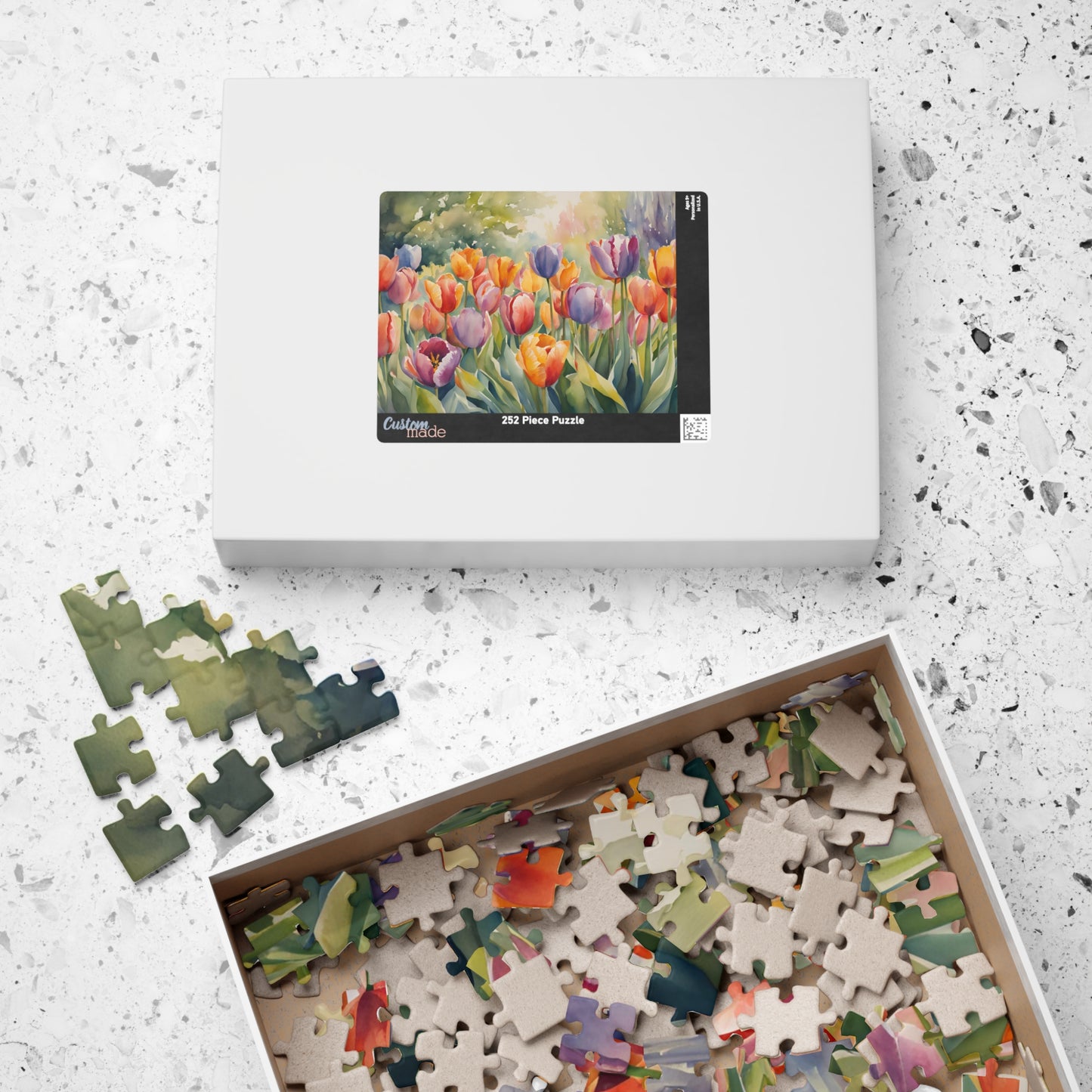 Colorful Flowers Jigsaw Puzzle, 110-1014 Piece Whimsical Tulip Art Botanical Tabletop Game for Quiet Family Time Activity, Puzzle Lover Gift Puzzle The Puzzle Chest