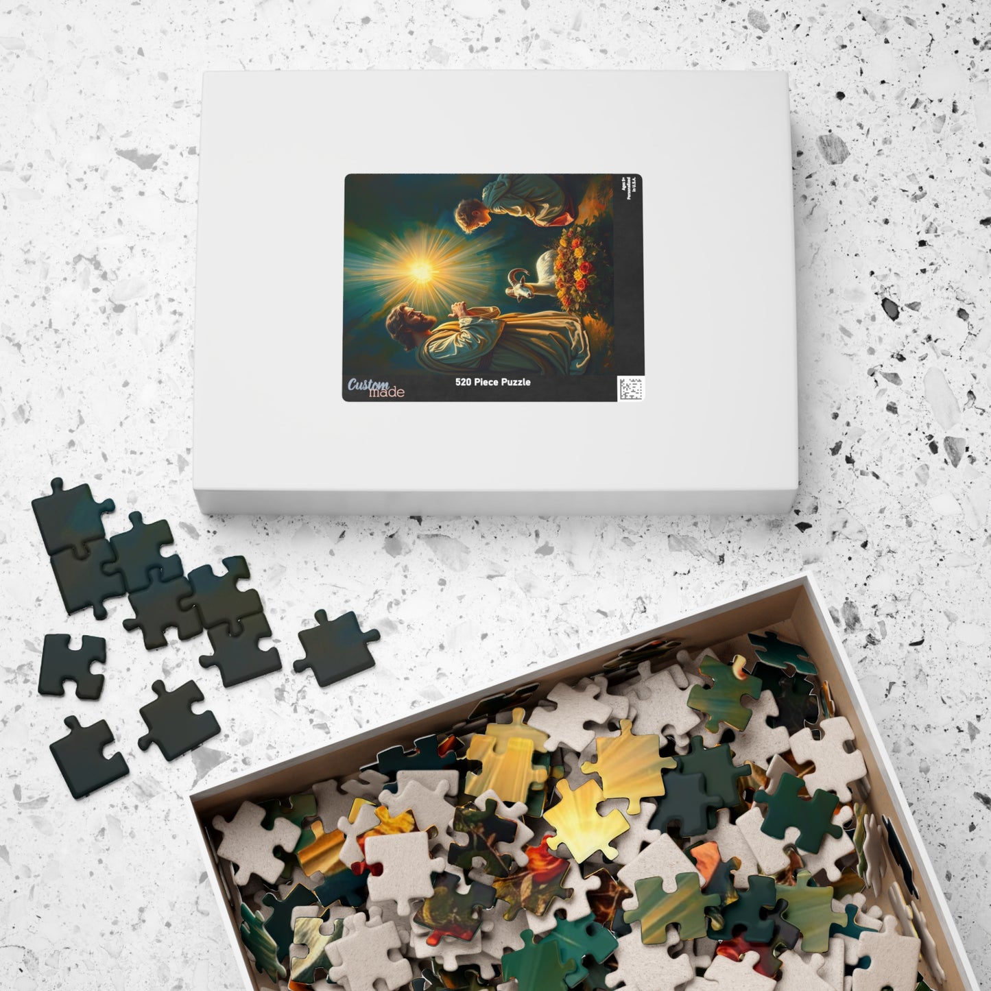 Abraham and Isaac Puzzle, Religious Jigsaw Game for Adults, Family or Solo Fun, Spiritual Artwork, Christian Gift for Puzzle Lover Puzzle The Puzzle Chest