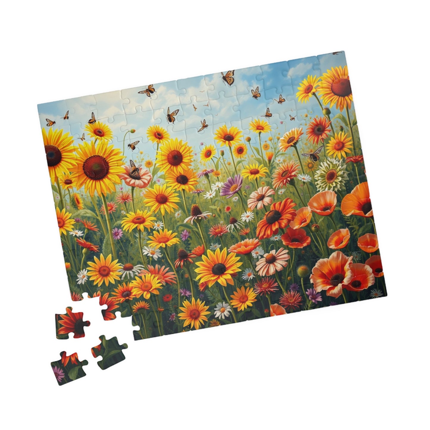 Bright Floral Puzzle | Nature Lovers Gift, 110-1014 Piece Botanical Adult Jigsaw Puzzle, Gift for Flower Enthusiast, Quiet Leisure Activity Puzzle The Puzzle Chest