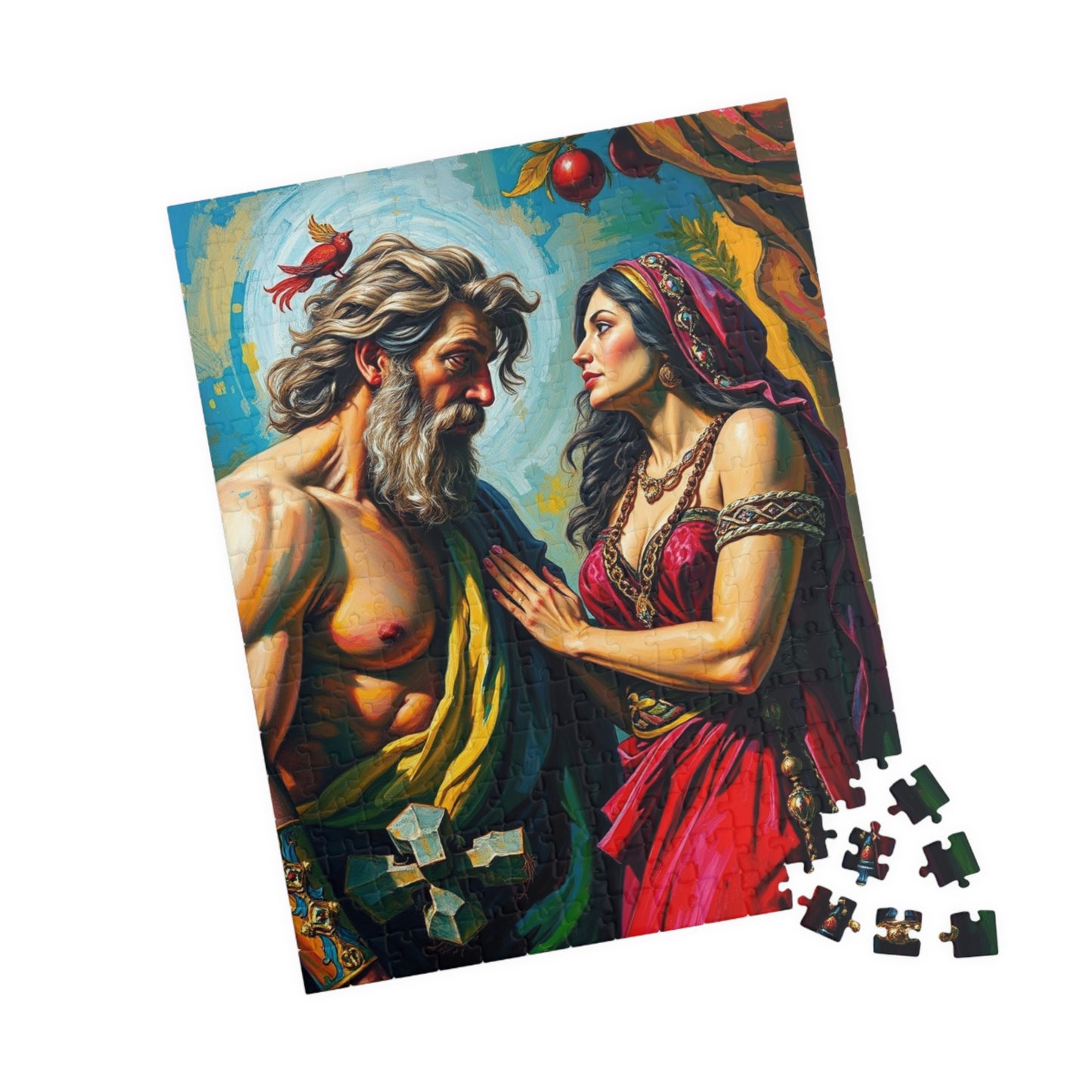 Biblical Puzzle, Samson and Delilah Jigsaw Game, Faith-Based Puzzle for Adults, Religious Gift, Family Game Night, Stress Reliever, Unique Puzzle The Puzzle Chest