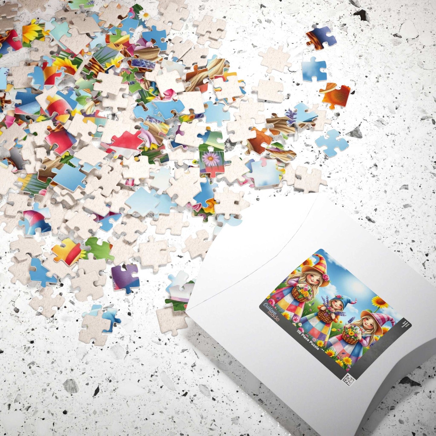 Flower Festival Gnome Puzzle - Spring Themed Mythical Jigsaw Game Puzzle The Puzzle Chest