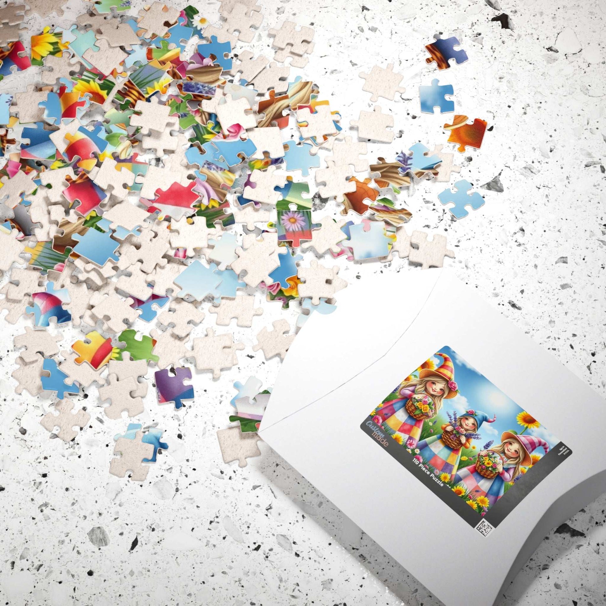 Flower Festival Gnome Puzzle - Spring Themed Mythical Jigsaw Game Puzzle The Puzzle Chest