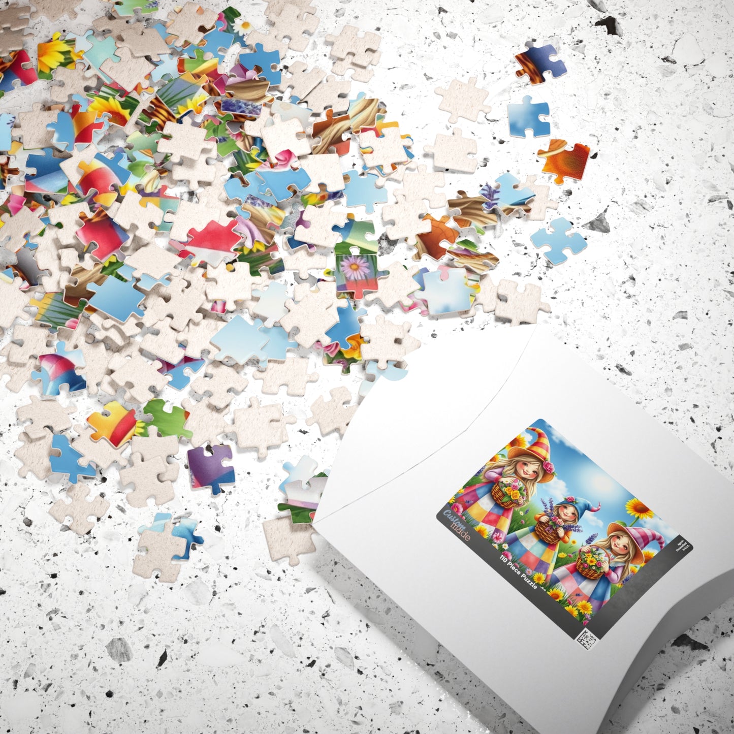 Flower Festival Gnome Puzzle - Spring Themed Mythical Jigsaw Game Puzzle The Puzzle Chest