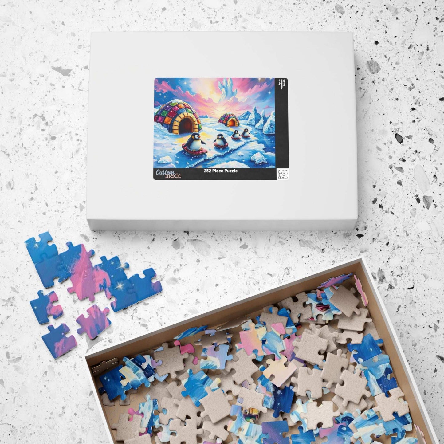 Arctic Whimsy Cozy Penguin Puzzle - 110-1014 Piece Winter Jigsaw, Fun Family or Solo Activity, Holiday or Birthday Gift, Senior Brain Teaser