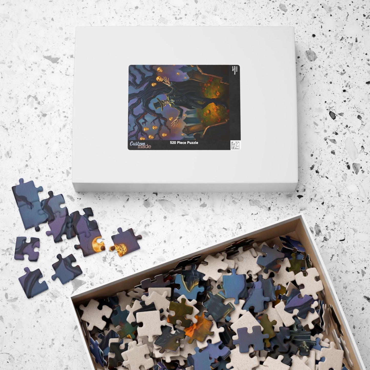 Halloween Themed Puzzle, Spooky Skeleton Design, Adult Jigsaw Game for Fall Decor, Family Game Night, Perfect for Autumn Celebrations, Gift Puzzle The Puzzle Chest