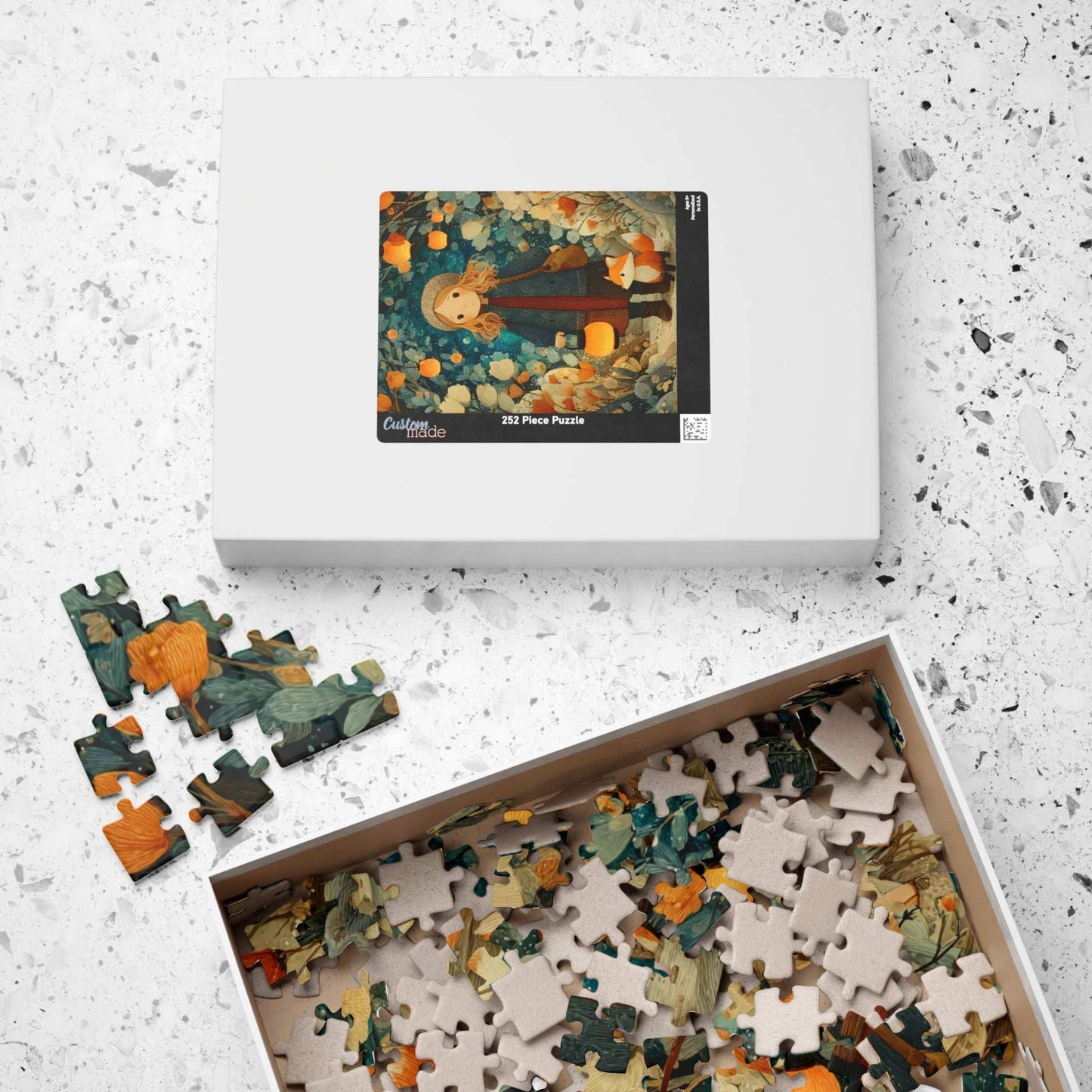 Autumn Adventure Jigsaw Puzzle - Girl and Chipmunk, Cartoon Storybook Seasonal Game for Family Activity, Cozy Nights, Puzzle Enthusiasts Puzzle The Puzzle Chest
