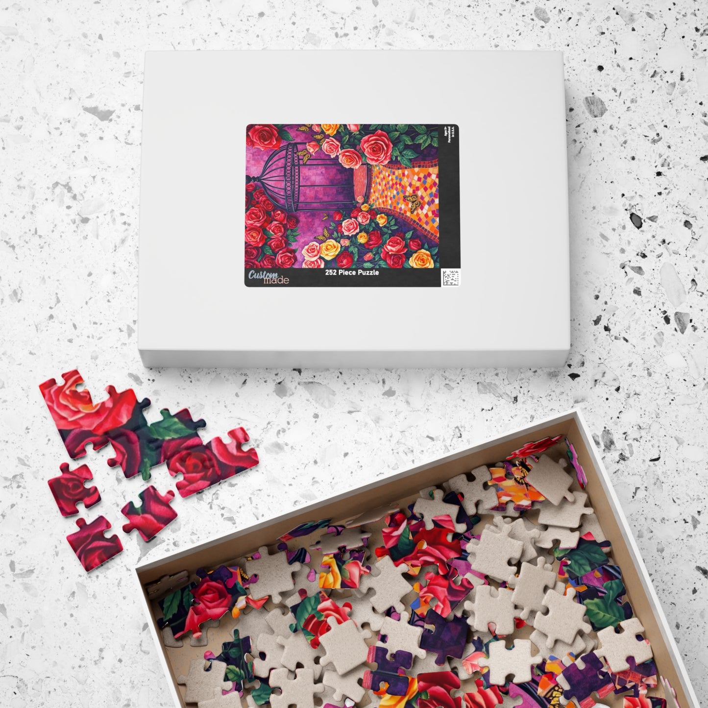 Rose Garden Mosaic Puzzle, 110-1014 Pieces Floral Jigsaw Game for Relaxation, Gift for Flower Lover, Frameable Home Decor, Solo Fun, Mindful Puzzle The Puzzle Chest