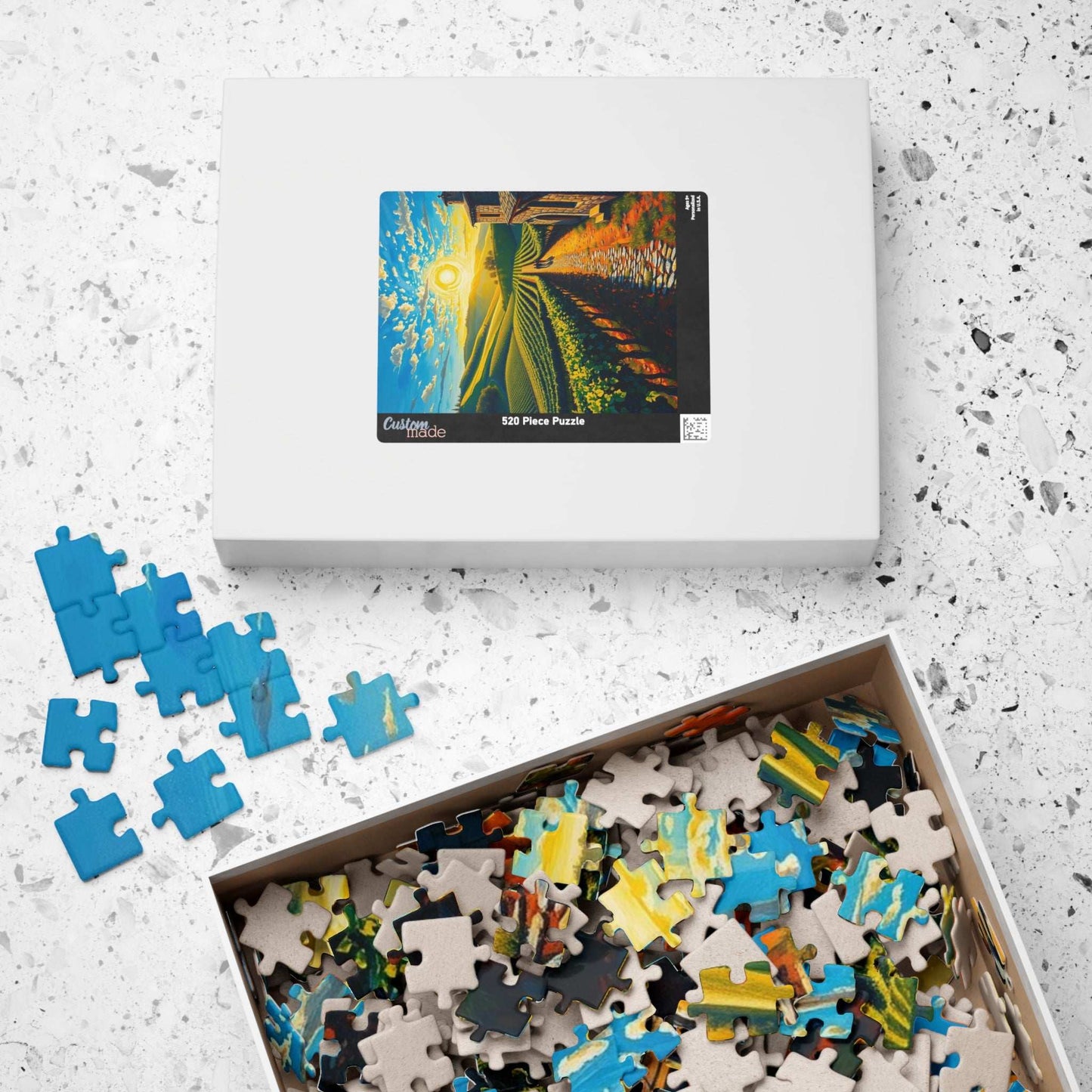 Scenic Vineyard Puzzle, Nature Puzzle, Sunset Jigsaw, Family Activity, Gift for Puzzle Lovers Puzzle The Puzzle Chest