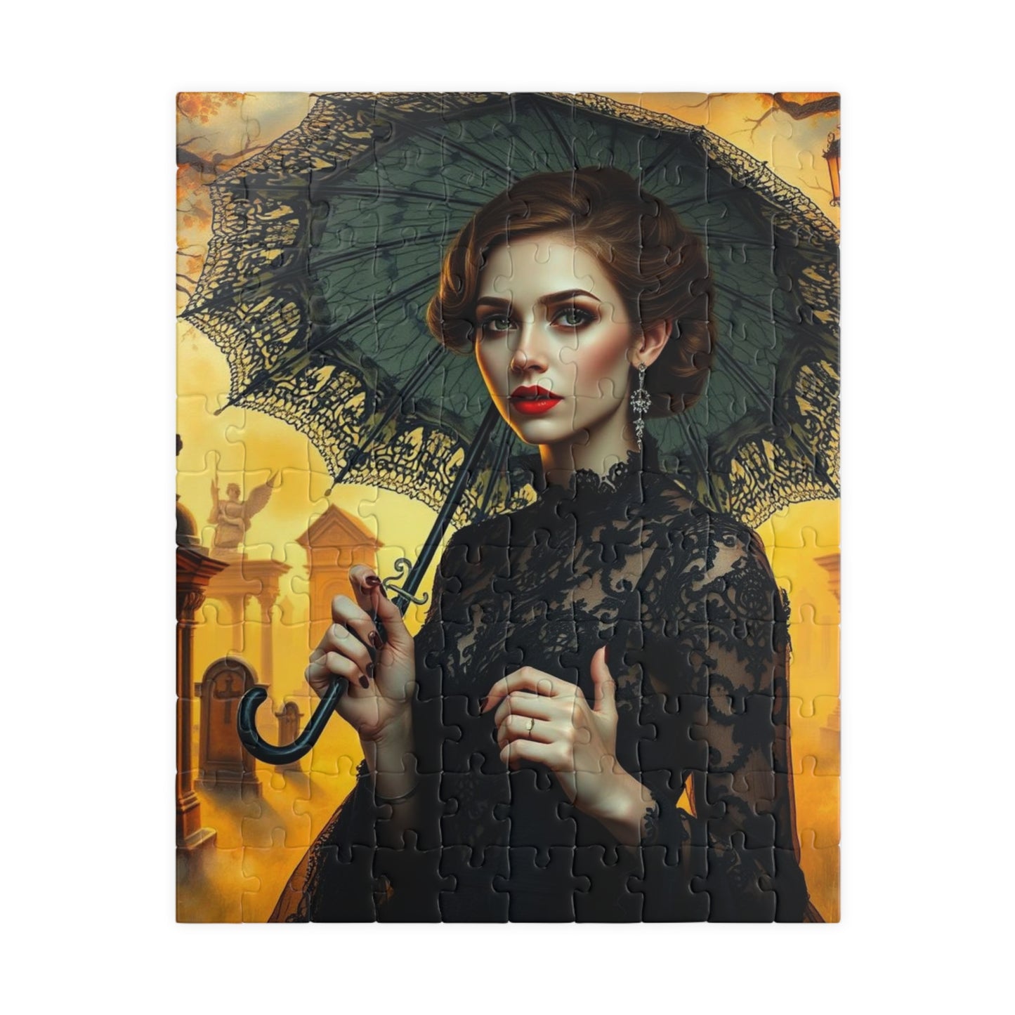 Gothic Lady Jigsaw Puzzle - Enchanting Vintage Design, Perfect Gift for Puzzle Lovers, Home Entertainment, Relaxation, Family Fun 110 pcs (Vertical) Puzzle The Puzzle Chest