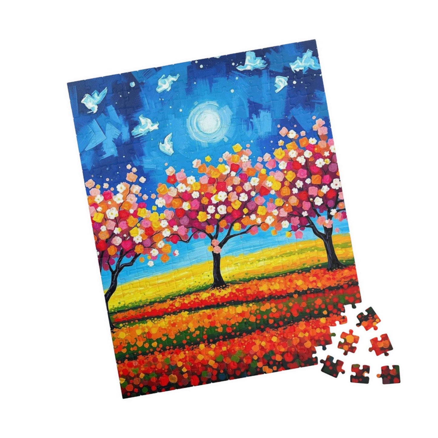 Colorful Fall Trees Puzzle | 110, 252, 520, 1014-piece Autumn Landscape Jigsaw | Best Gift for Nature Lovers, Puzzle Enthusiasts, Family Fun Puzzle The Puzzle Chest