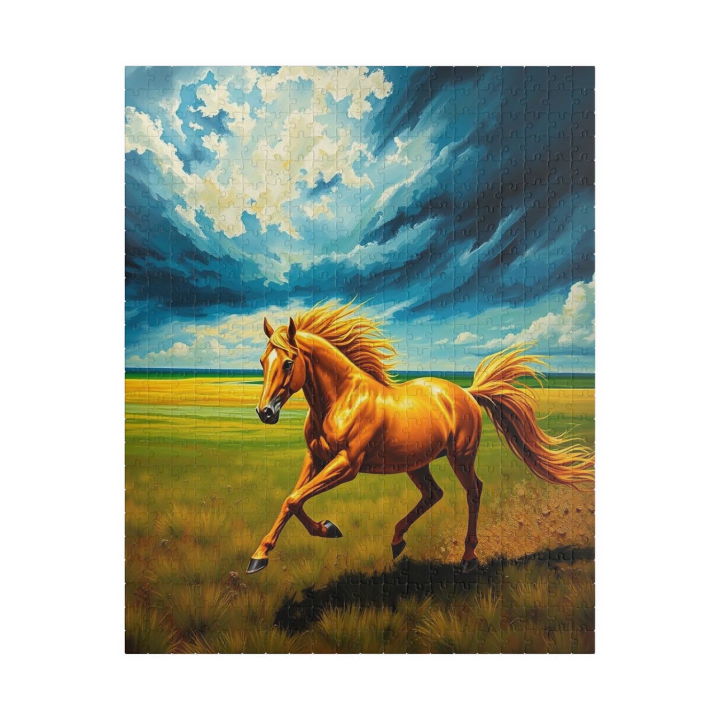 Majestic Running Horse Jigsaw Puzzle, Equestrian Gift for Animal Lover, Family Game Night, Solo Fun Mindfulness Activity, Home Entertainment 520 pcs (Vertical) Puzzle The Puzzle Chest