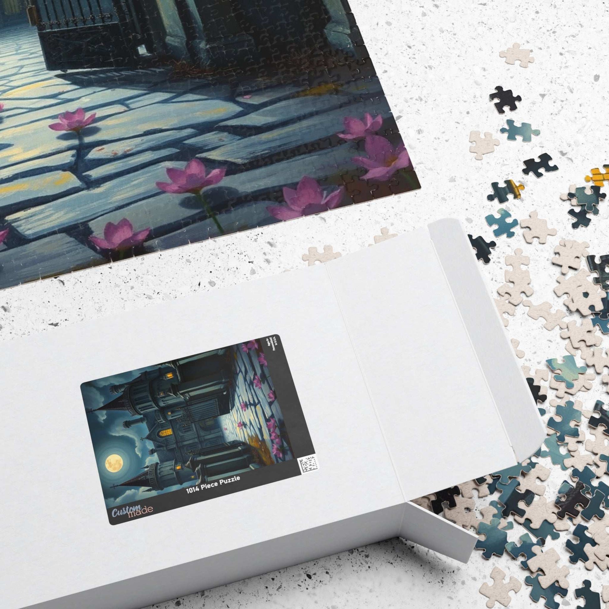 Haunting Gothic Mansion Puzzle 110, 252, 520, 1014-piece, Moonlit Abandoned House with Glowing Window, Fans of Mystical Atmospheric Art Gift Puzzle The Puzzle Chest