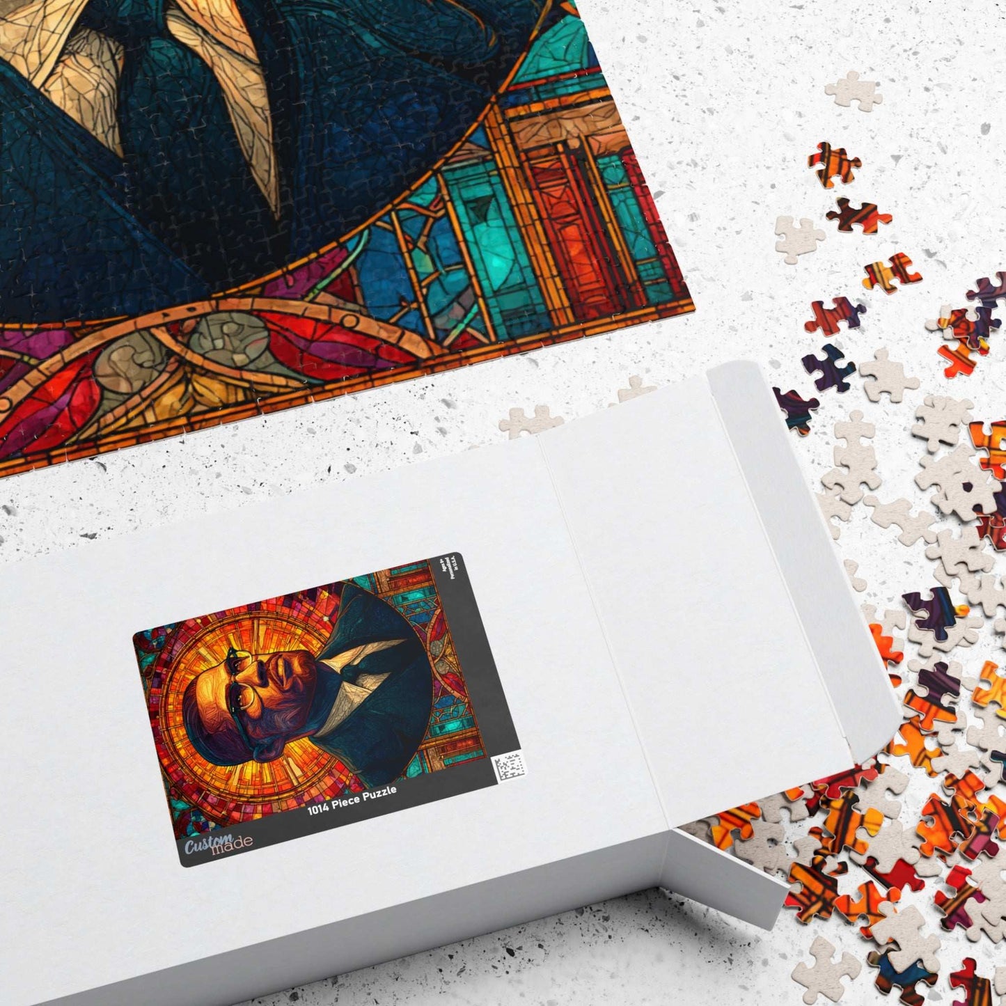 Afrocentric Malcolm X Puzzle – Stained Glass Black History Jigsaw, Civil Rights Movement Educational Gift for Adults & Teens Puzzle The Puzzle Chest