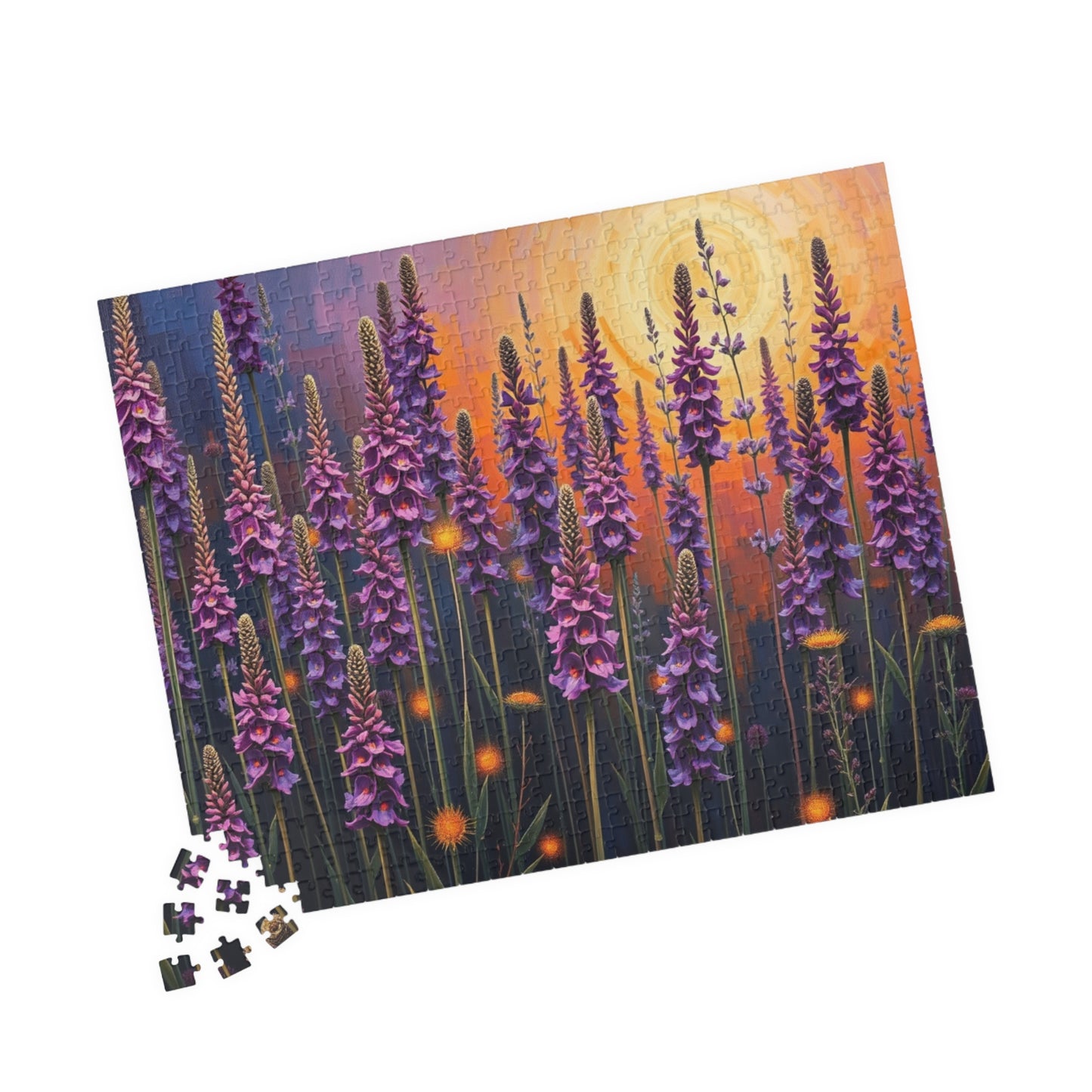 Floral Sunrise Puzzle - Mindful Jigsaw Fun for Garden Lover, Family Game Night or Solo Entertainment, Cozy Evening, Nature Enthusiast Gift Puzzle The Puzzle Chest