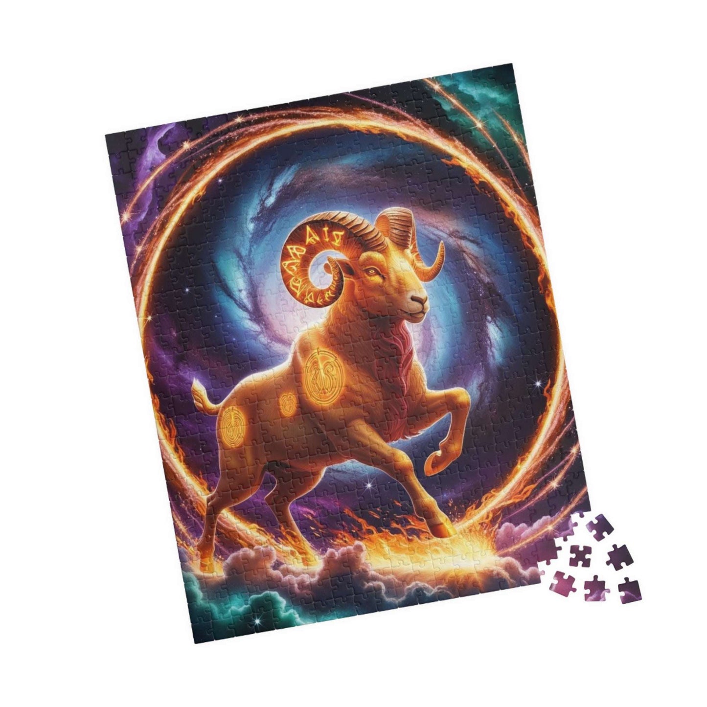 Astrological Ram Puzzle, Aries Zodiac Sign Jigsaw Game, Perfect Gift for Astrology Lover, Family Fun Brain Teaser, Unique Birthday Present Puzzle The Puzzle Chest