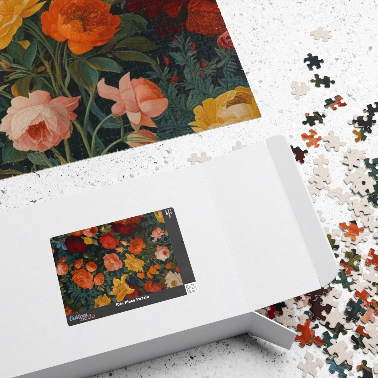 Floral Puzzle Art - A Vibrant 110-1014 Piece Flower Design, Friend Gift for Puzzle Lover, Art Lover, Floral Enthusiasts, Family Game Night Puzzle The Puzzle Chest