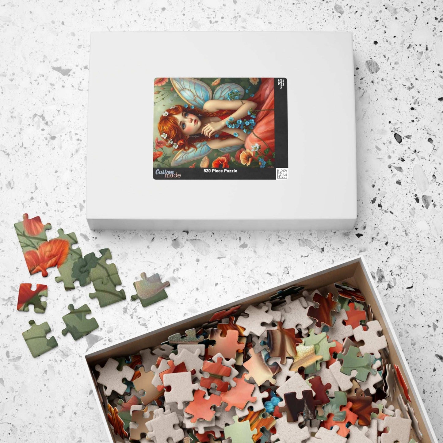 Auburn Flower Fairy Puzzle - Summer Garden Fantasy Jigsaw with Wildflowers, 110-1014 Piece Puzzle Lover Gift for Mindful Family or Solo Fun
