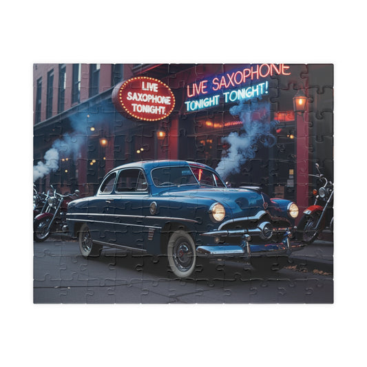 Vintage Car Puzzle - Classic 1949 Eight Coupe, Retro Auto Art, Nostalgic Vehicle 110 pcs (Horizontal) Puzzle The Puzzle Chest