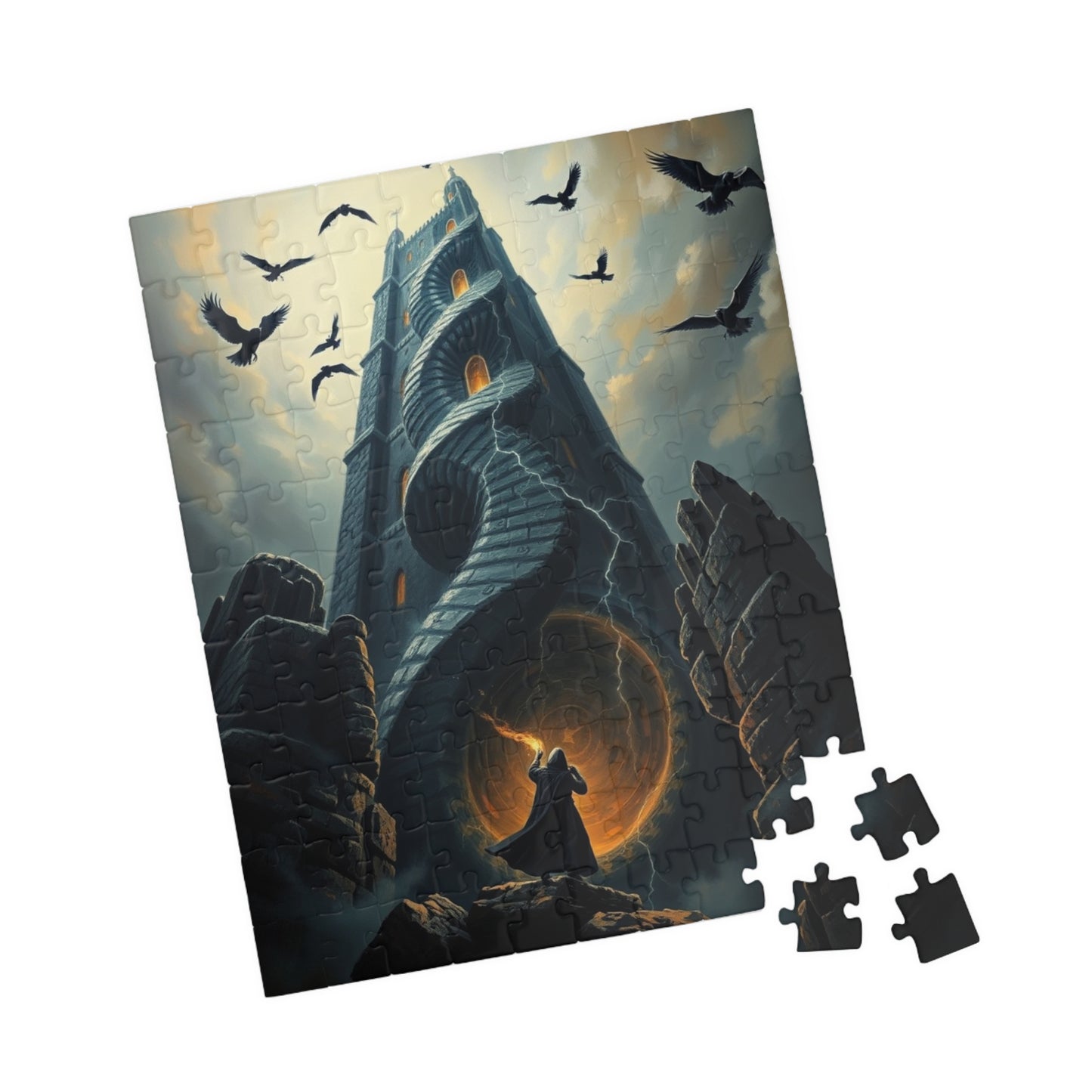 Gothic Tower Puzzle - 110/252/520/1014-Piece Jigsaw Game for Adults, Fantasy Art, Unique gift, Family Fun Indoor Activity, Brain Teaser Puzzle The Puzzle Chest