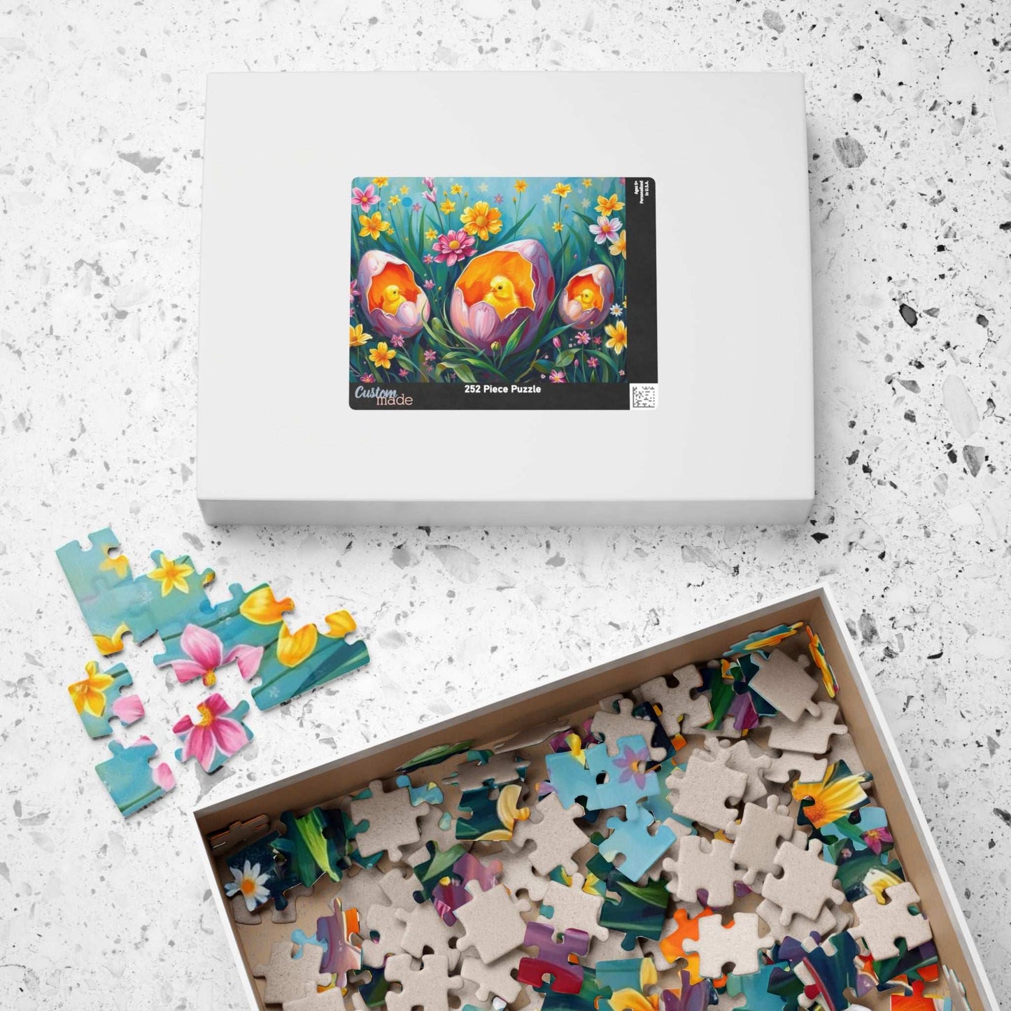 Whimsical Flower Chick Jigsaw Puzzle, Perfect Gift for Easter and Spring, Family Fun Activity, Creative Hobby, Brain Teaser, Bird Lovers Puzzle The Puzzle Chest