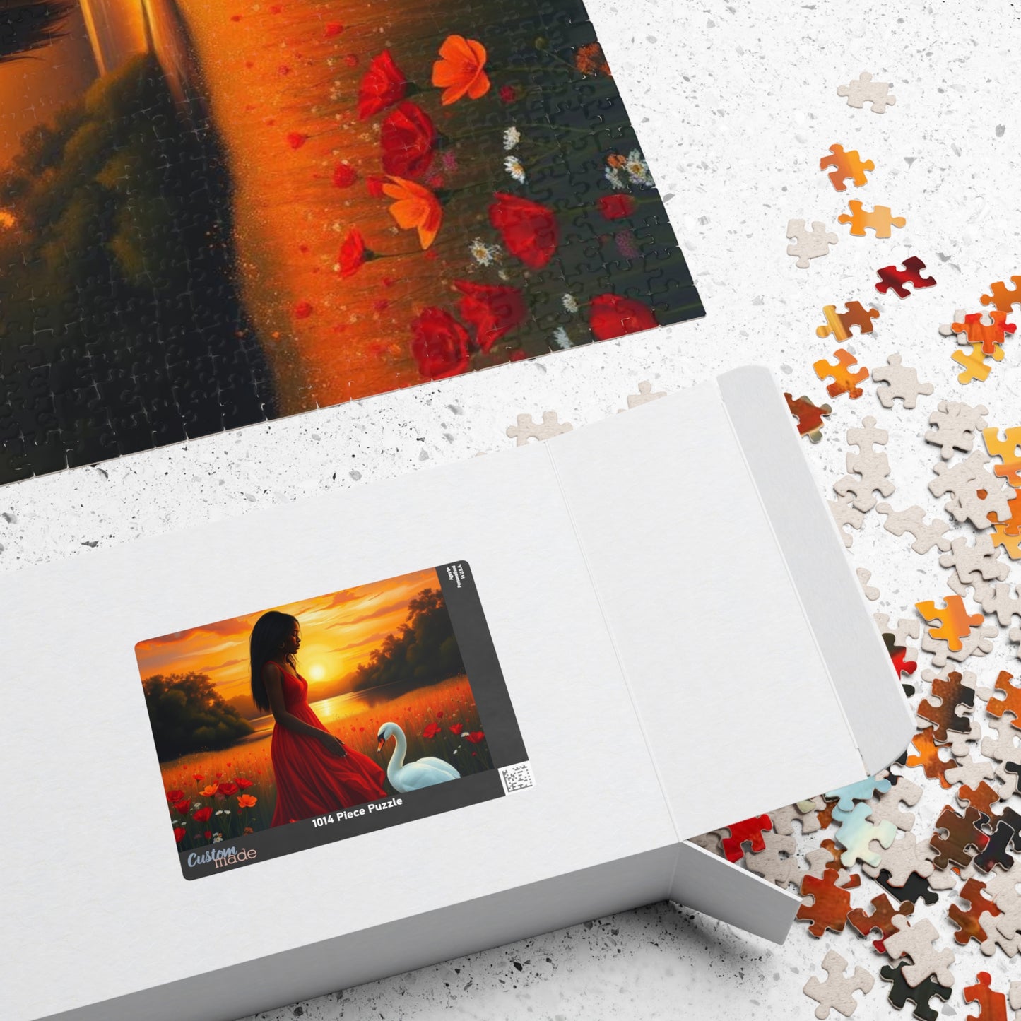 Serene Sunset Puzzle - Black Woman Art Jigsaw Game, Creative Activity, Nature Enthusiast Gift for Friend, Family Fun, Mindful Activity Puzzle The Puzzle Chest