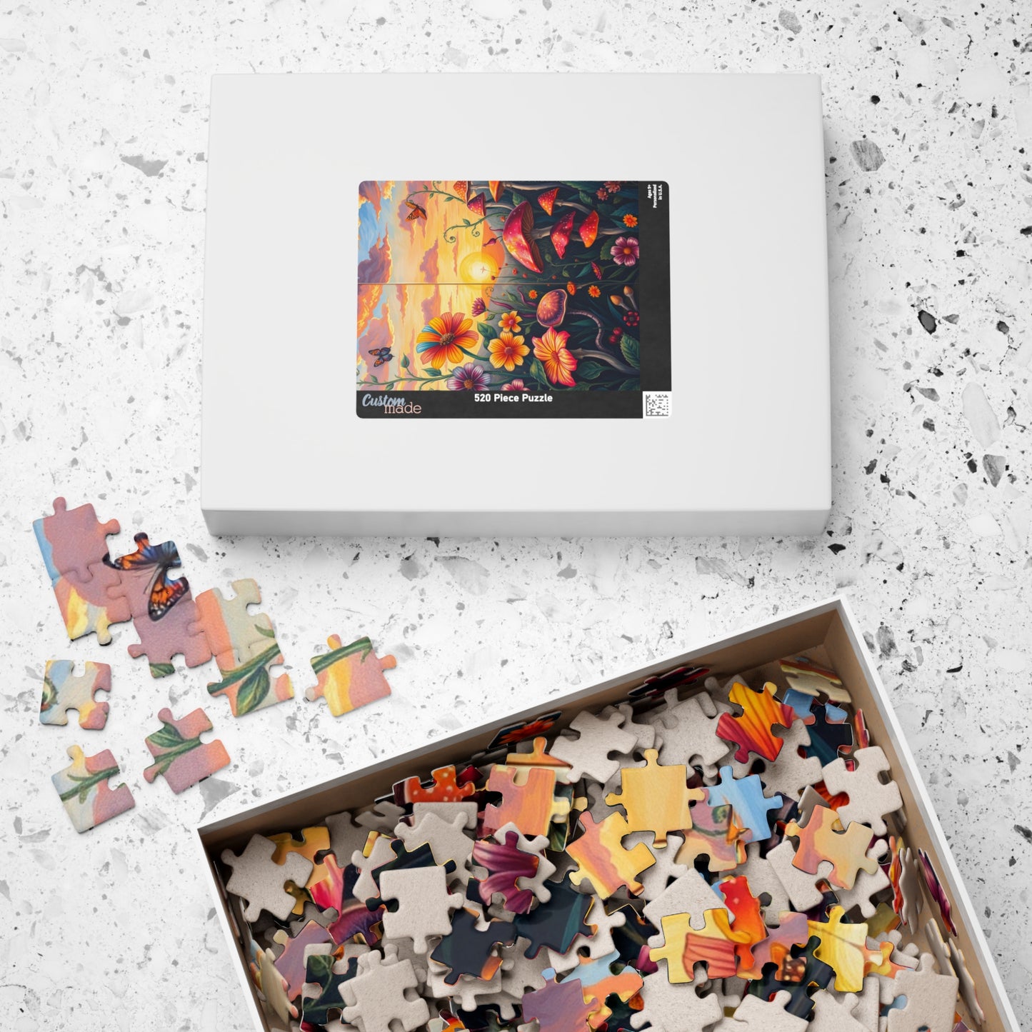 Whimsical Botanical Garden Puzzle, Magical Nature Game for Adults, Dreamy Sunset and Enchanted Floral Scene, Relaxing Gift for Fantasy Lover Puzzle The Puzzle Chest