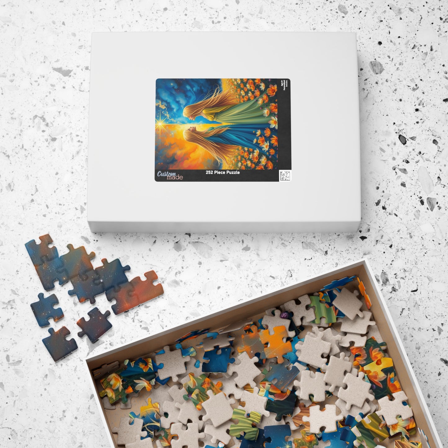 The Twins Enchanting Art Puzzle, Gemini Zodiac Sign Jigsaw Game, Ideal Family Fun Gift for Astrology Lover, Mindful Activity Brain Teaser Puzzle The Puzzle Chest