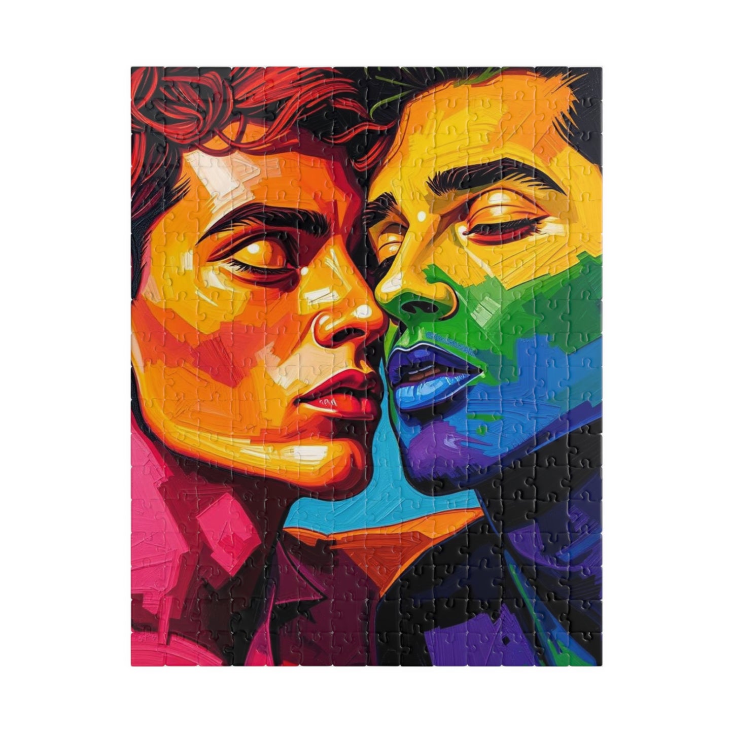 United in Color Jigsaw Puzzle - Pride Portrait, LGBTQ Art Rainbow Faces, Pride Gift for Puzzle Lover, Friends, Family or Solo Fun 252 pcs (Vertical) Puzzle The Puzzle Chest